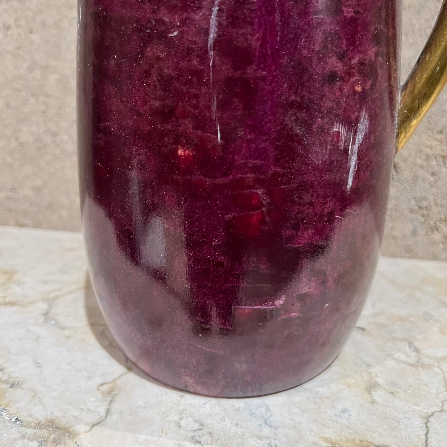 1960s Aldo Tura Purple Pitcher Goatskin and Brass Italy For Sale 2