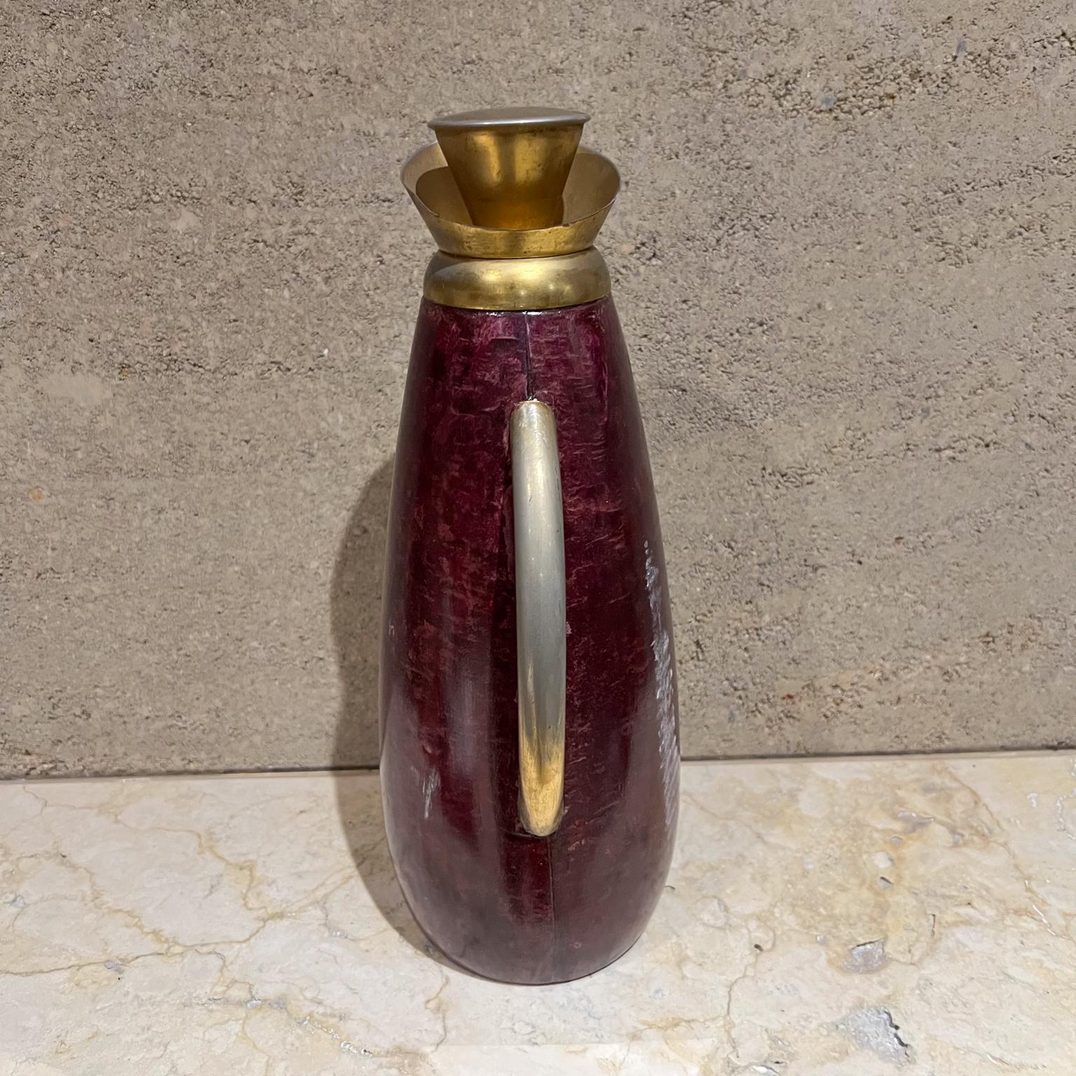 1960s Aldo Tura Purple Pitcher Goatskin and Brass Italy For Sale 3