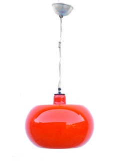 Lampada da soffitto in vetro Alessandro Pianon Lumenform Italia del 1960