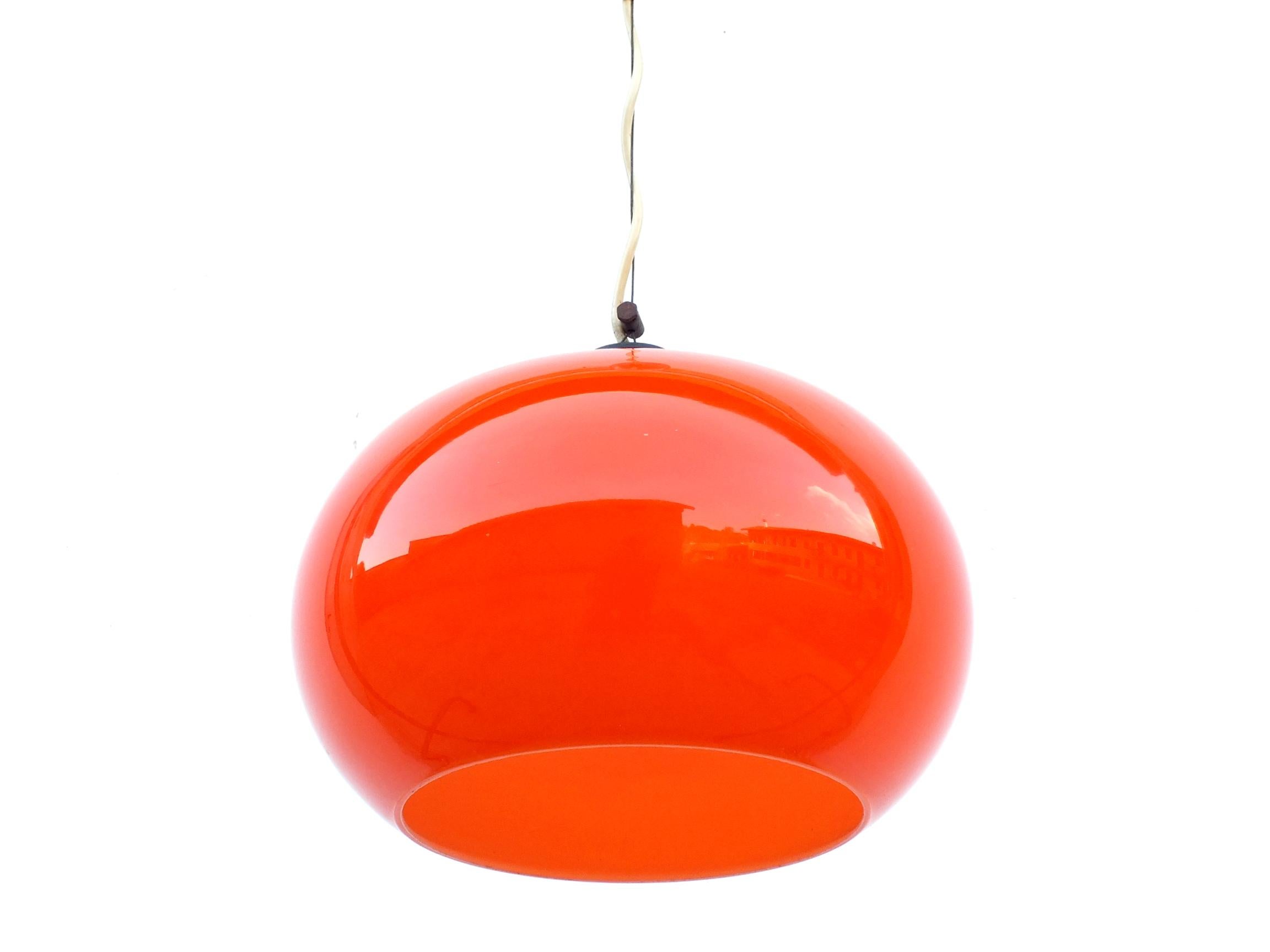 Italian 1960s Alessandro Pianon Lumenform Italy Ceiling Lamp in Glass For Sale