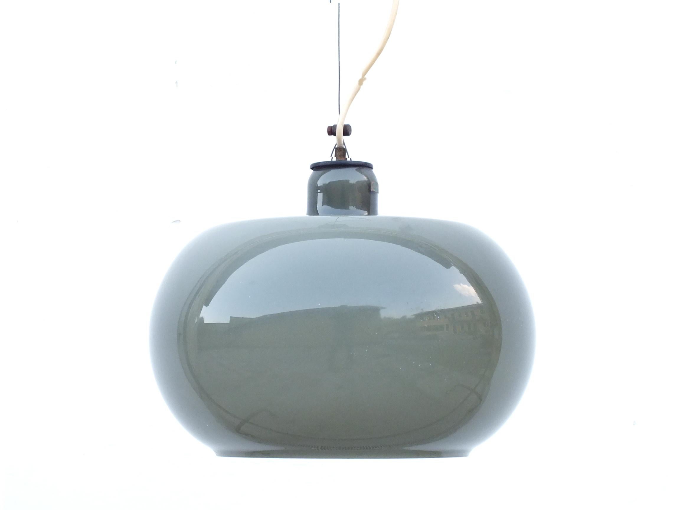 1960s Alessandro Pianon Lumenform Italy Ceiling Lamp in Glass In Good Condition For Sale In Biella, IT