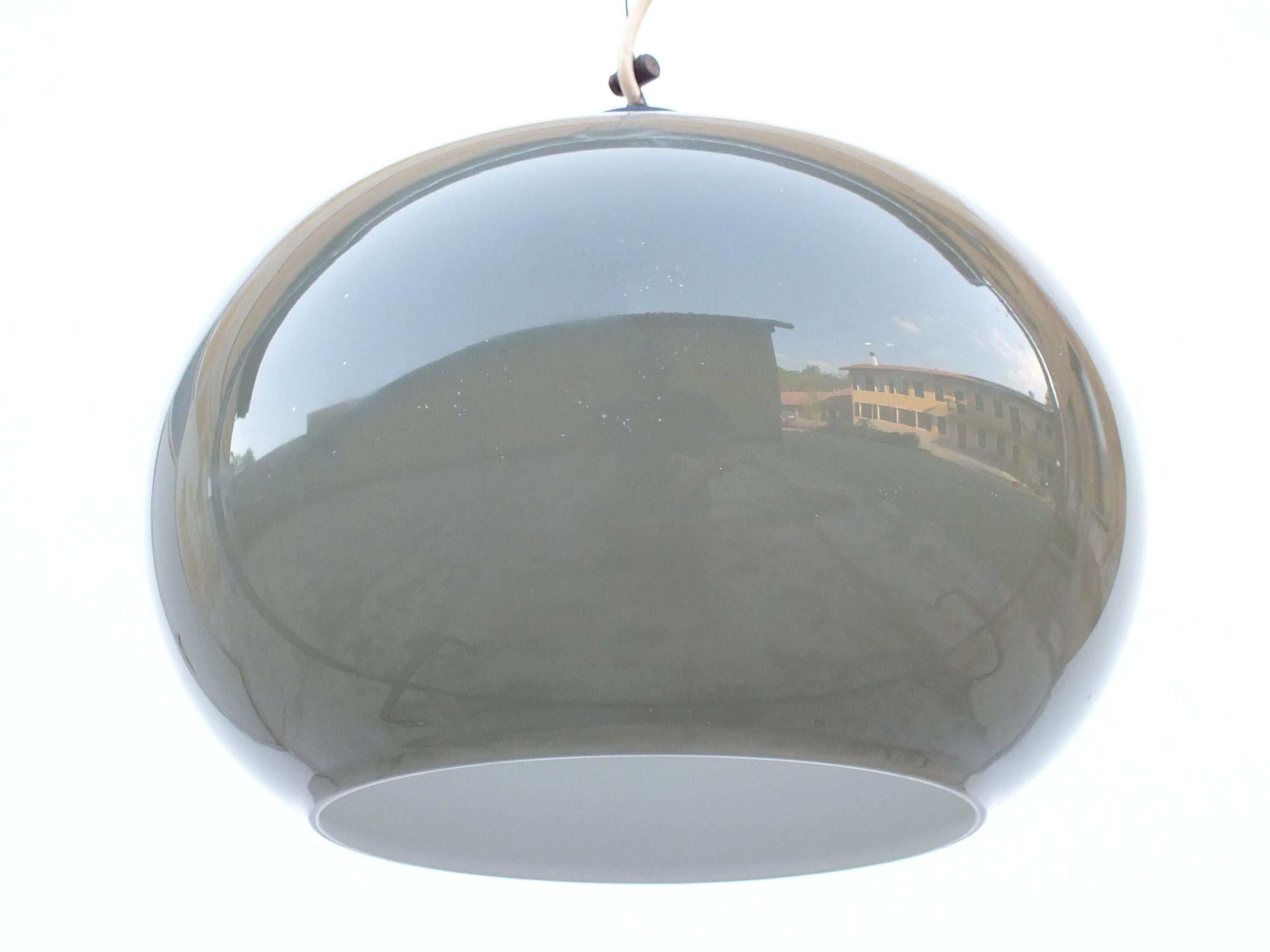 Late 20th Century 1960s Alessandro Pianon Lumenform Italy Ceiling Lamp in Glass For Sale
