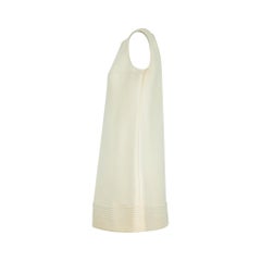 1960s Alice Boiget Cream Wool Mod Dress