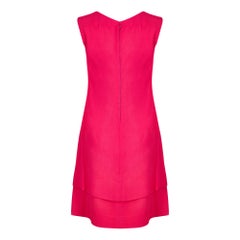 1960s Alice Goyer French Couture Cerise Pink Dress