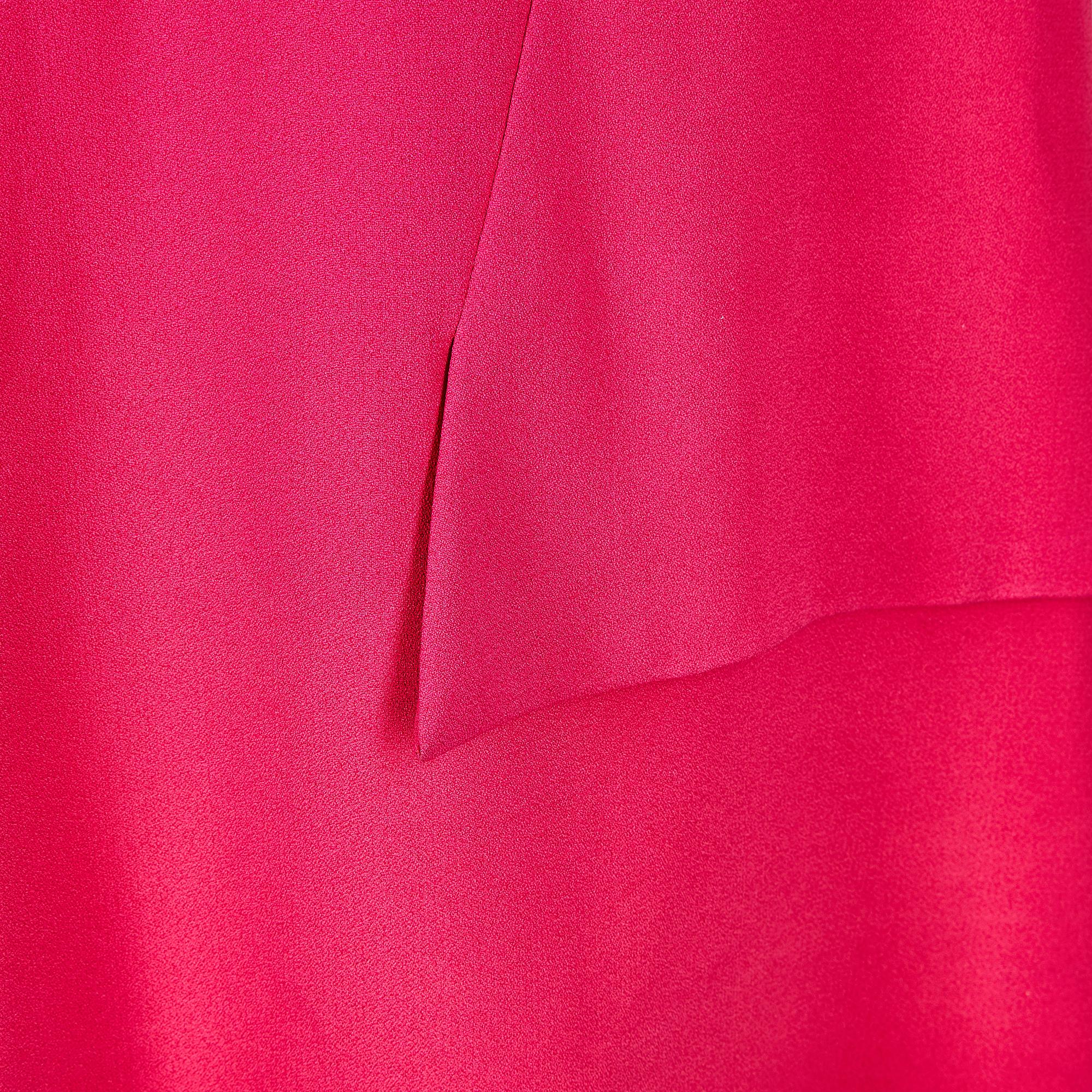 1960s Alice Goyer French Couture Cerise Pink Dress In Excellent Condition In London, GB