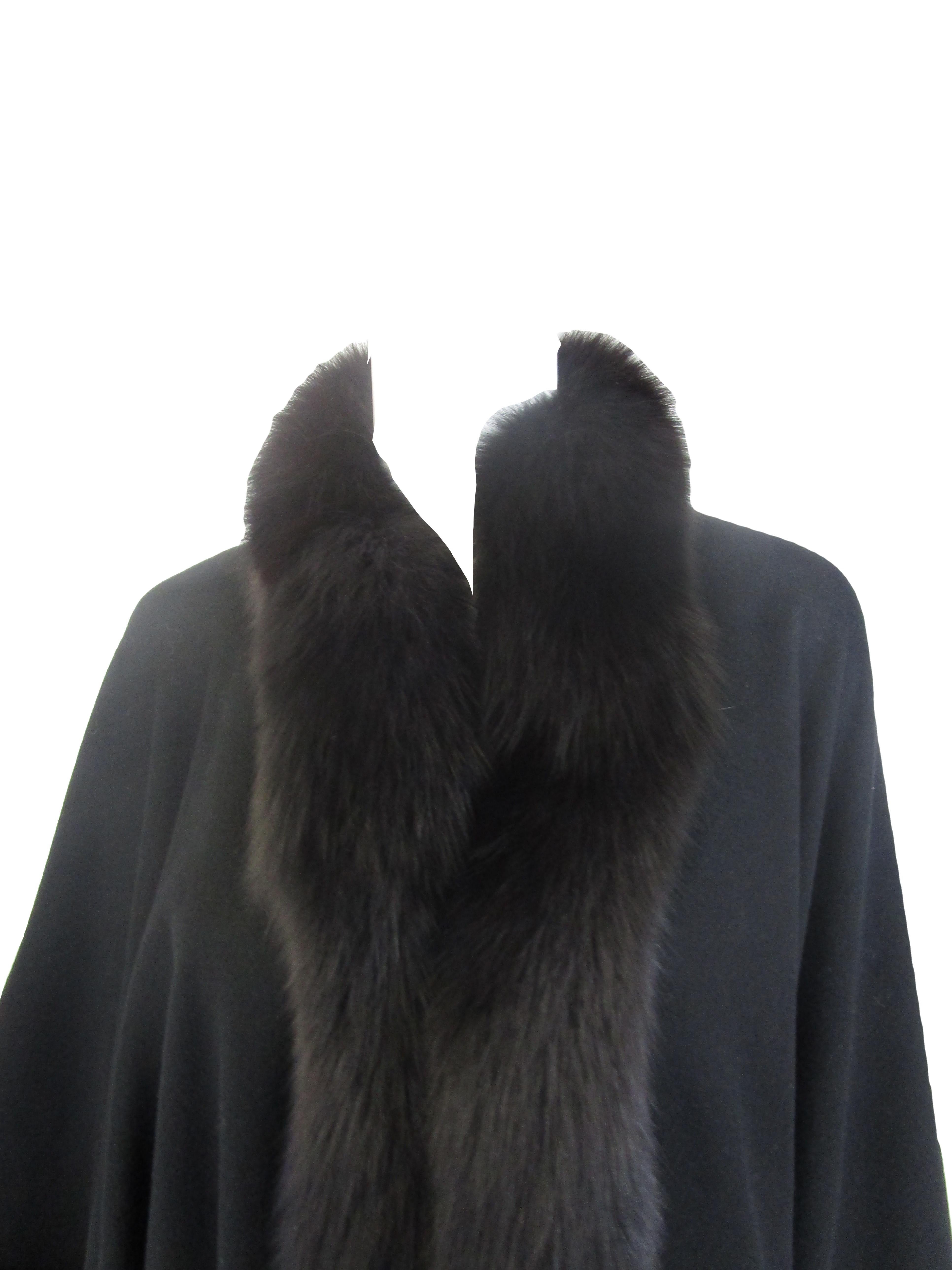 black fur cape