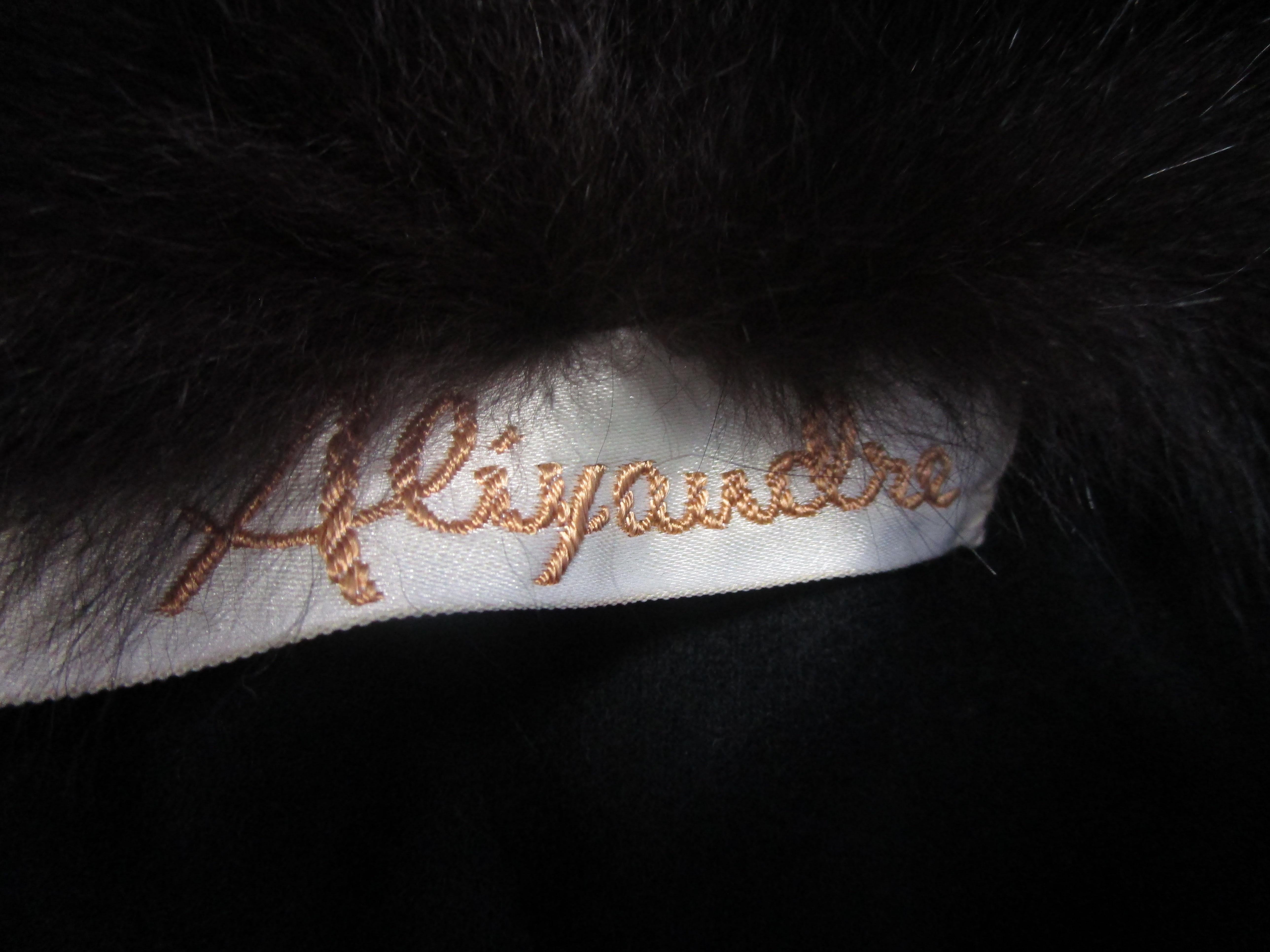 1960s Alixandre Black Fox Fur Cape 1