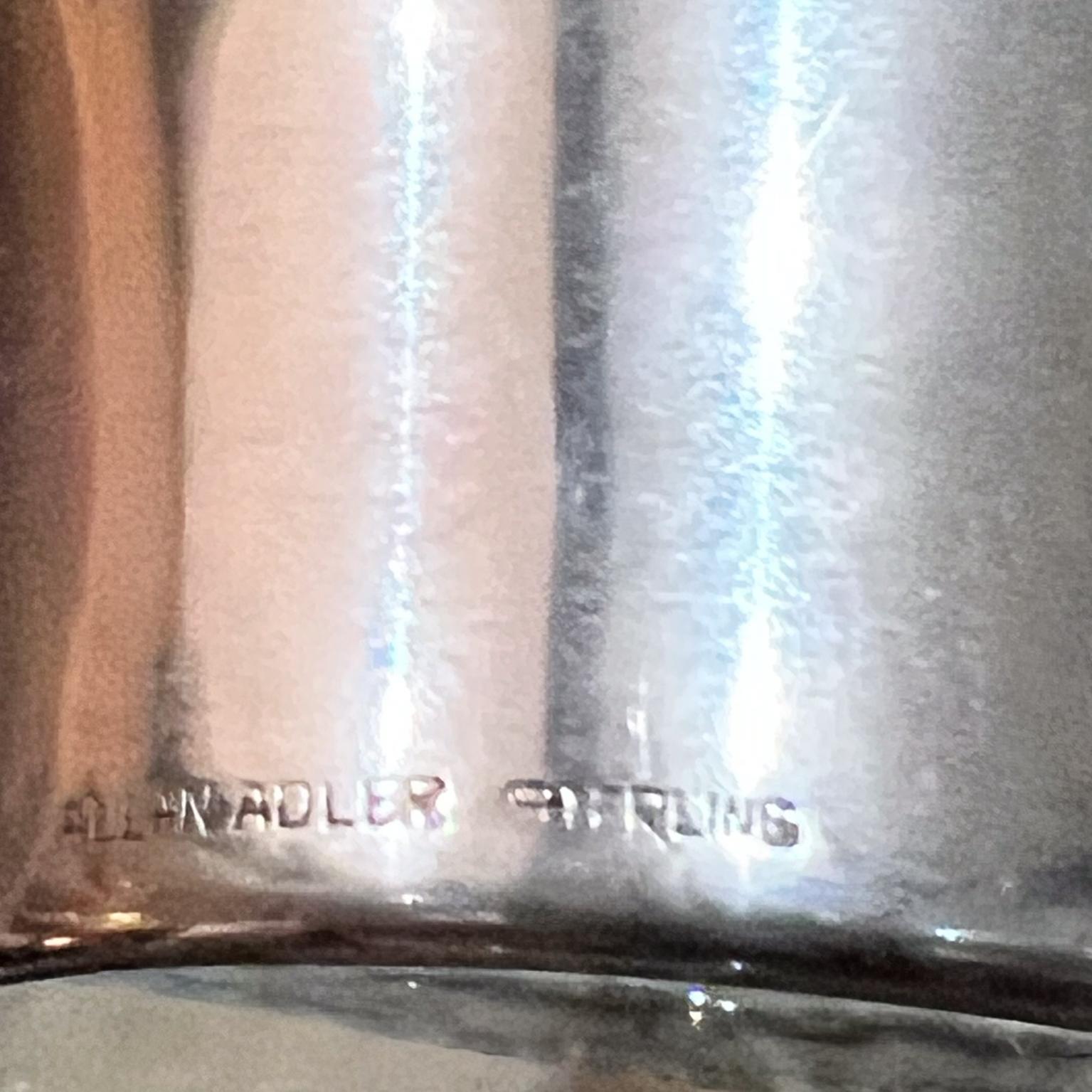 1960s Allan Adler Sterling Silver Glass Candlestick Holder Set (4) For Sale 4