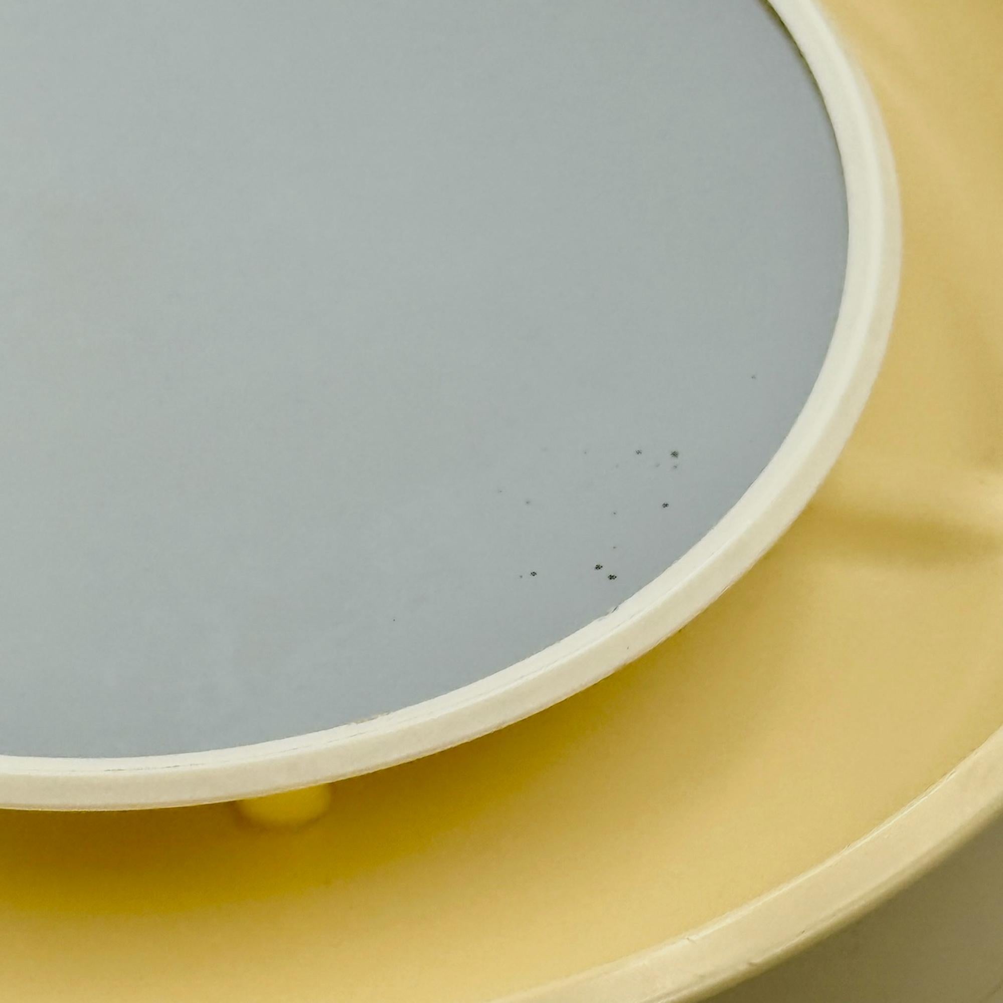 1960s Allibert Space Age Illuminated Mirror with Orange Plastic Base in vendita 7