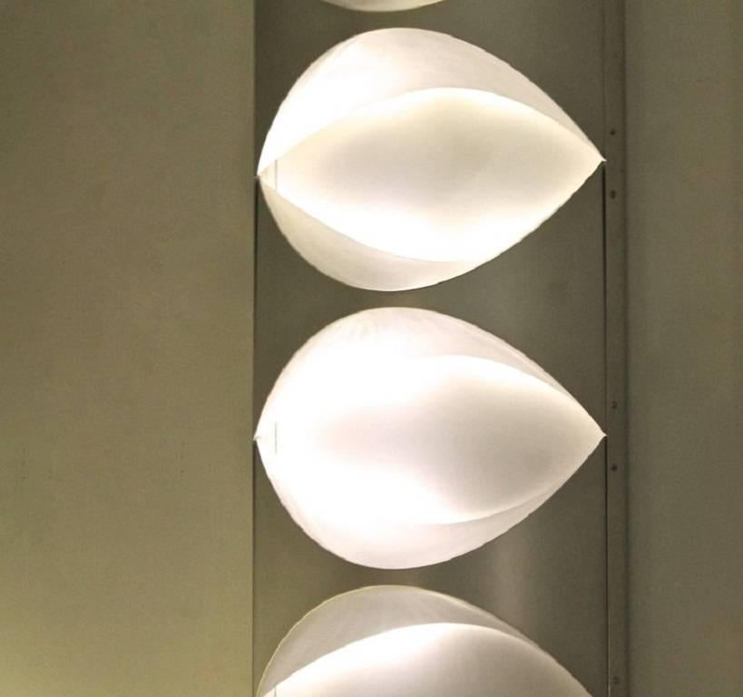 Mid-Century Modern 1960s Aluminium Modular Wall-Mounted Light Panels For Sale