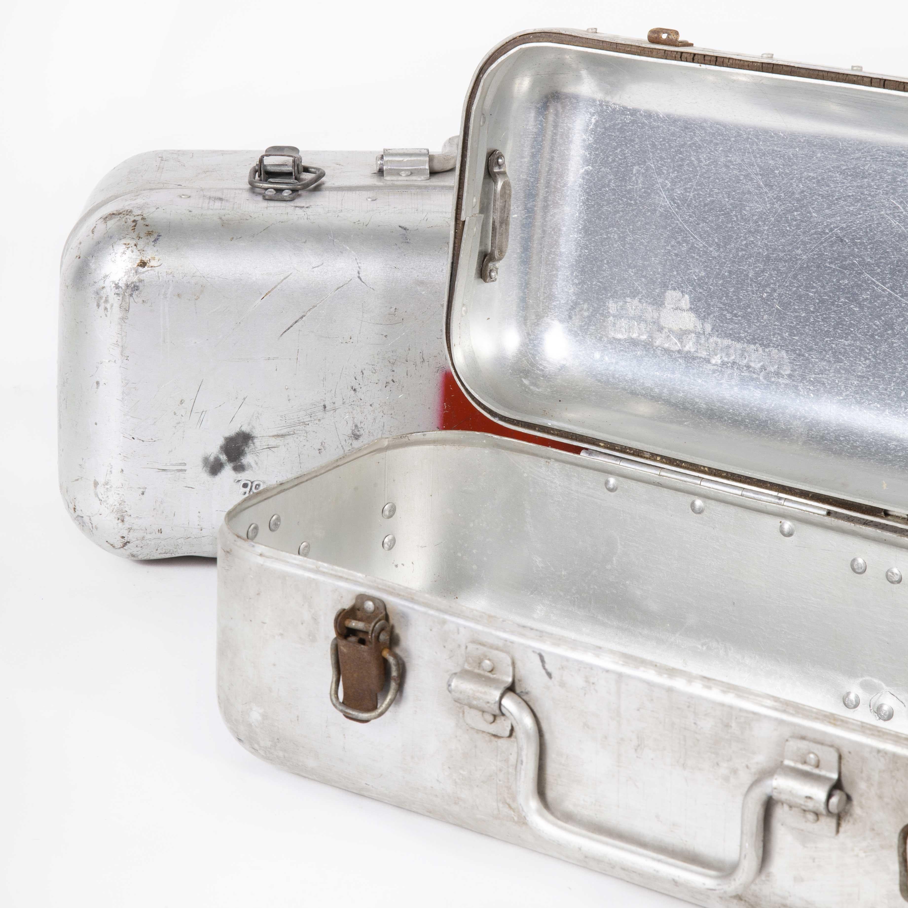 1960s Aluminium Red Cross Survival Rations Box In Good Condition For Sale In Hook, Hampshire