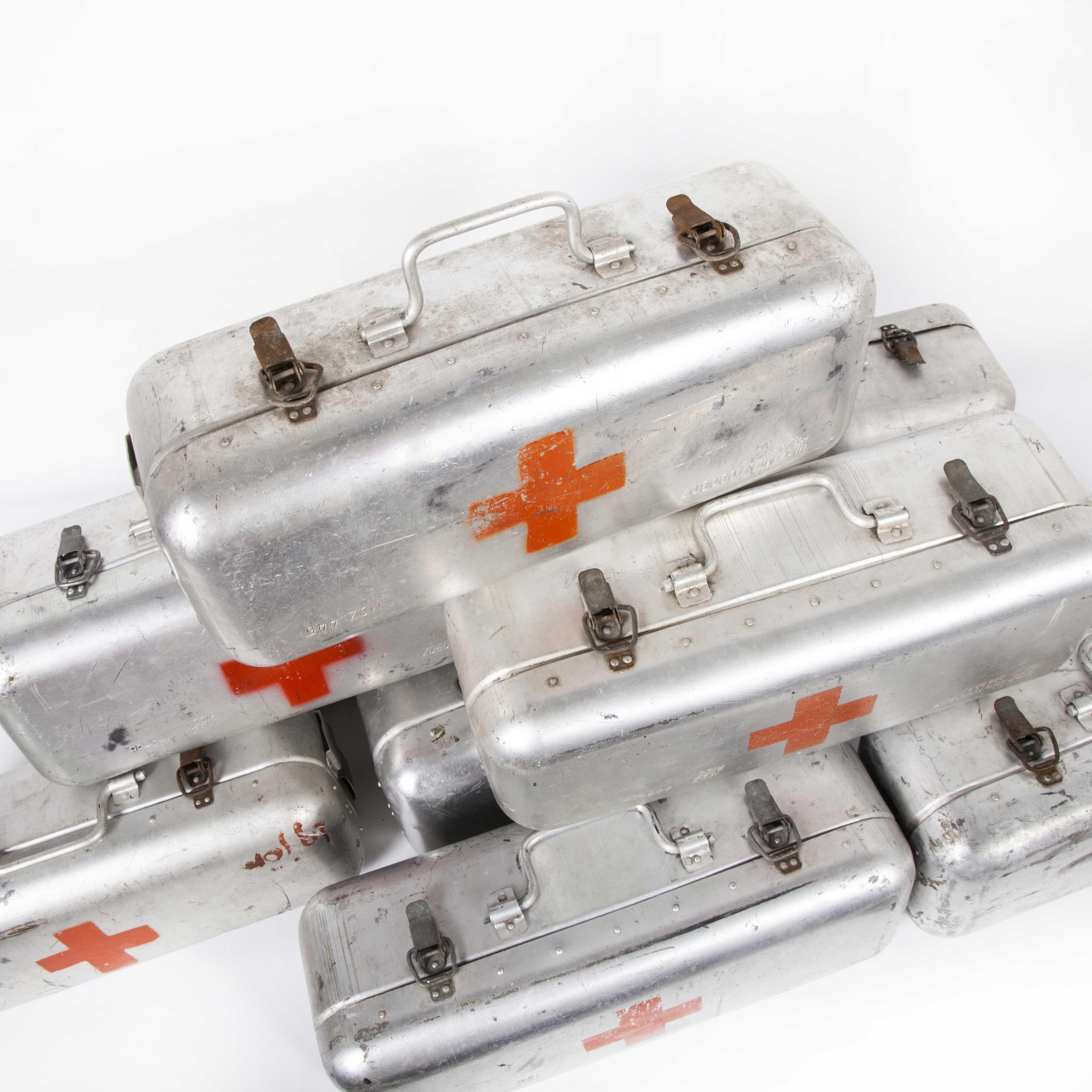 Aluminum 1960s Aluminium Red Cross Survival Rations Box For Sale