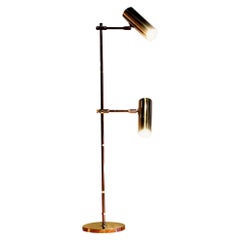 1960s, Aluminum and Chrome "Scan-Light" Floor Lamp by Bergboms, Sweden