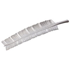 1960s Aluminum Banana Leaf Tray Royal Hickman RH5 by Bruce Fox