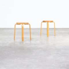 1960s Alvar Aatlo ‘E60’ Plywood Stool for Artek, Set of 2