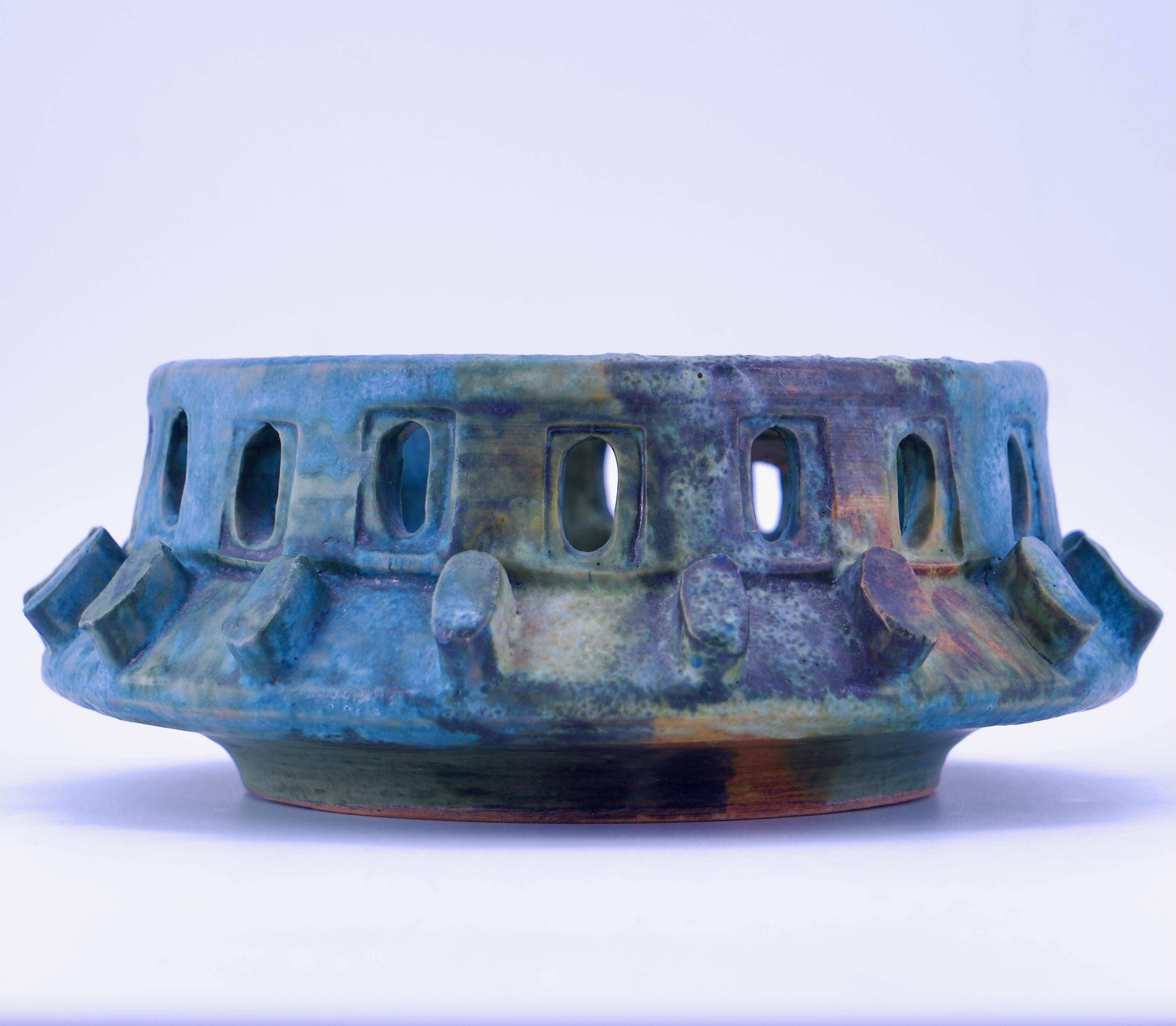 Ceramica Posacenere per sigari in gres italiano smaltato Alvino Bagni del 1960 di Raymor in vendita