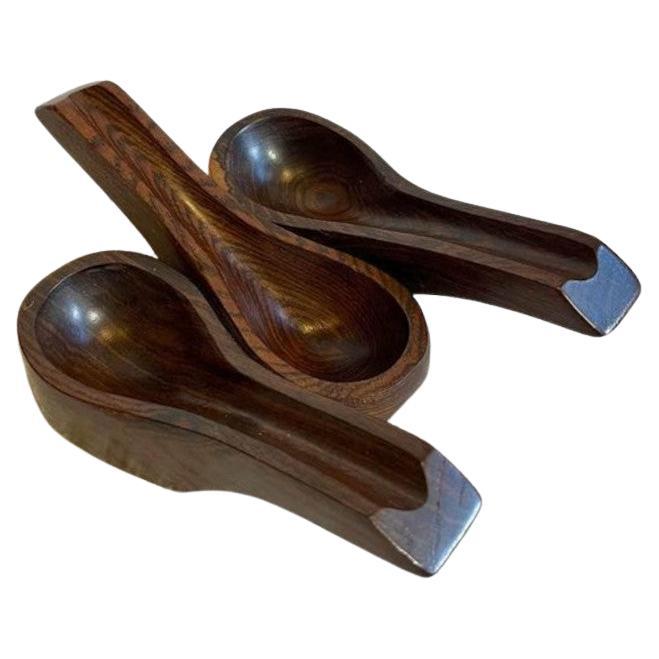 1960s Amazonian Rosewood Pipe Holder Sculpture by Jean Gillon