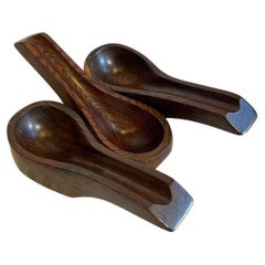 Vintage 1960s Amazonian Rosewood Pipe Holder Sculpture by Jean Gillon