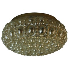 Monture encastrée en verre bullé ambré des années 1960 pour Limburg
