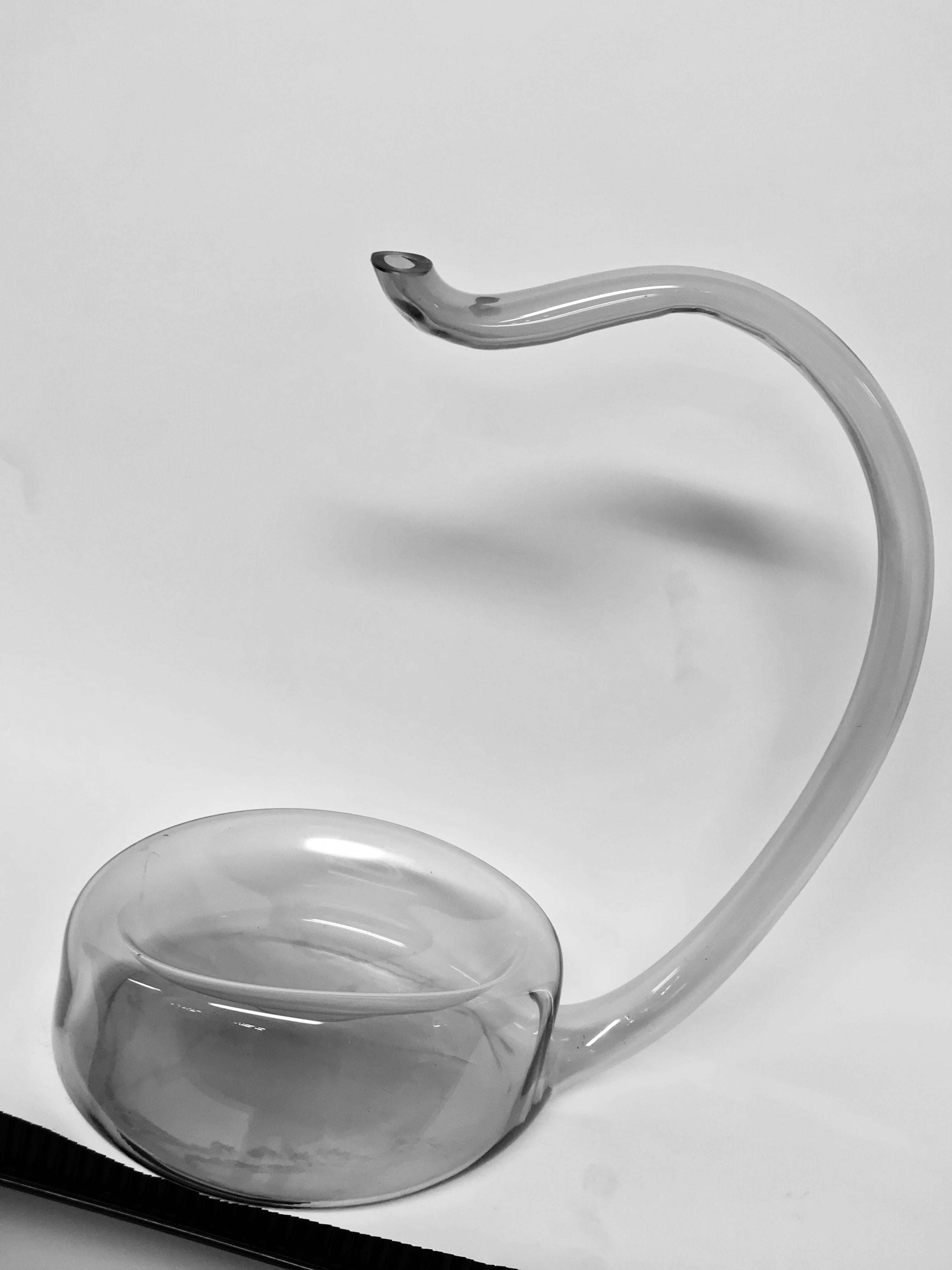 Italian 1960s Amber Murano Glass Sculpture