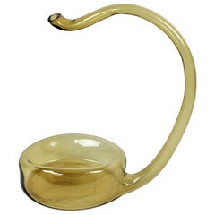 1960s Amber Murano Glass Sculpture