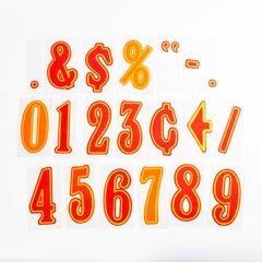 1960's American Gas Station Numbers - Set 1-9 Plus Special Characters