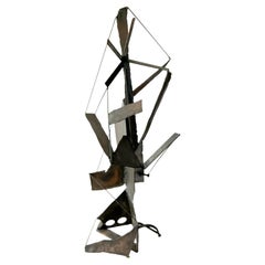 1960s American Industrialist Modern Welded Steel Sculpture