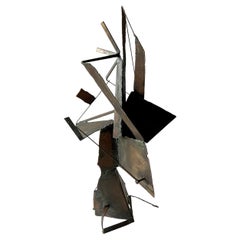1960s American Industrialist Modern Welded Steel Sculpture