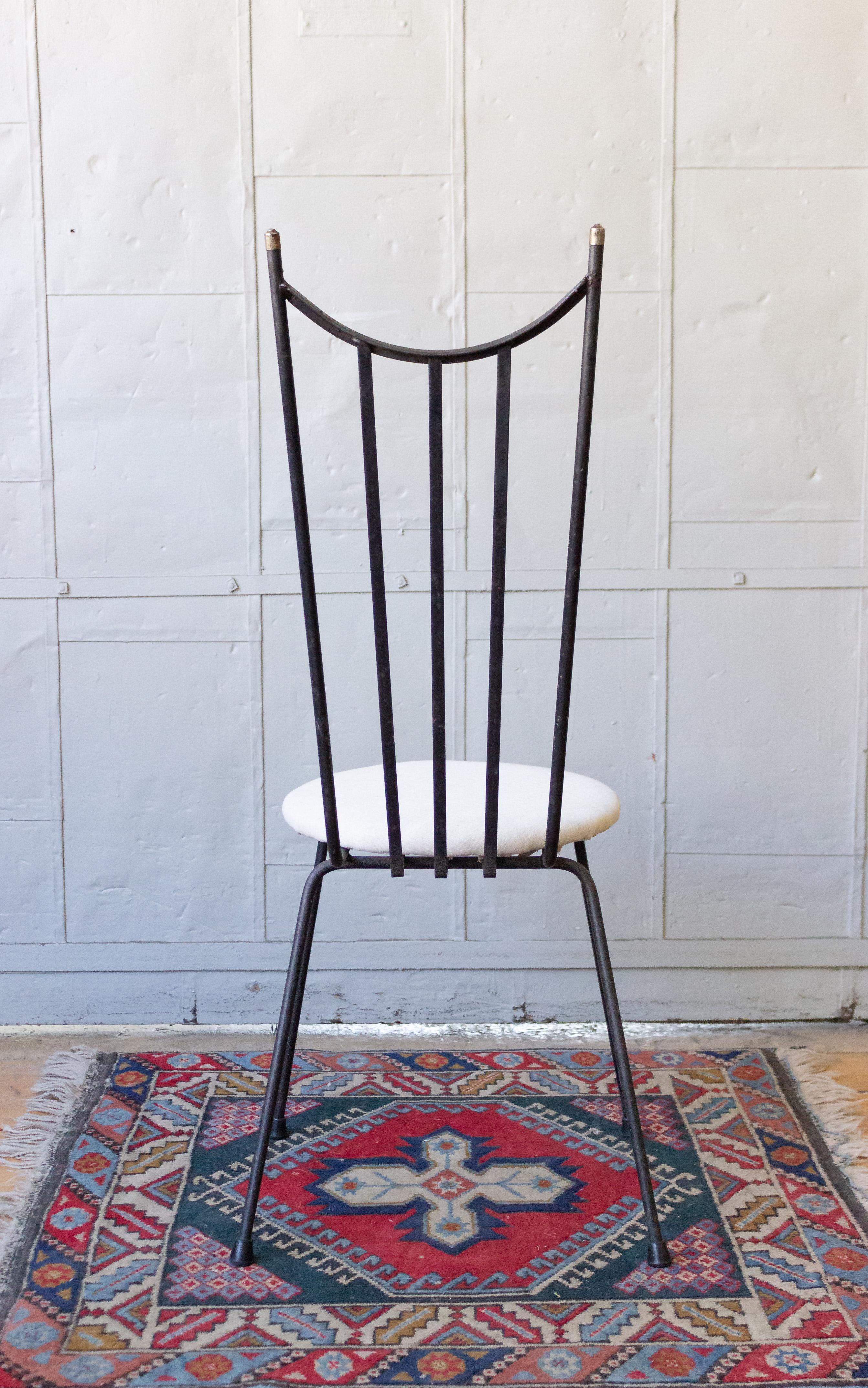 1960s American Iron Side Chair In Good Condition In Buchanan, NY