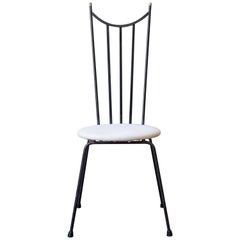Silla auxiliar americana de hierro de los años 60