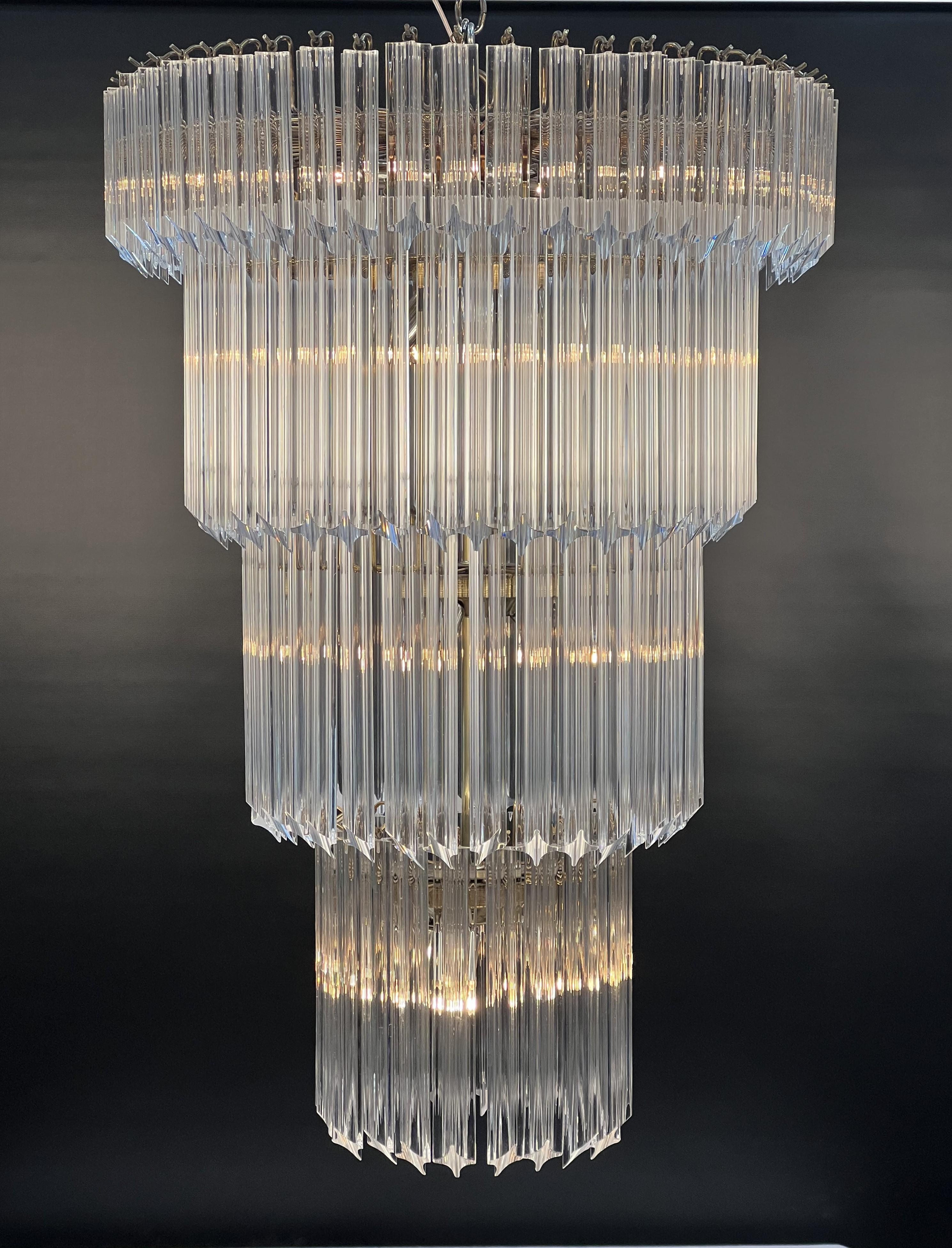 Mid-Century Modern 1960's American Lucite Cascading Chandelier from the University of North For Sale