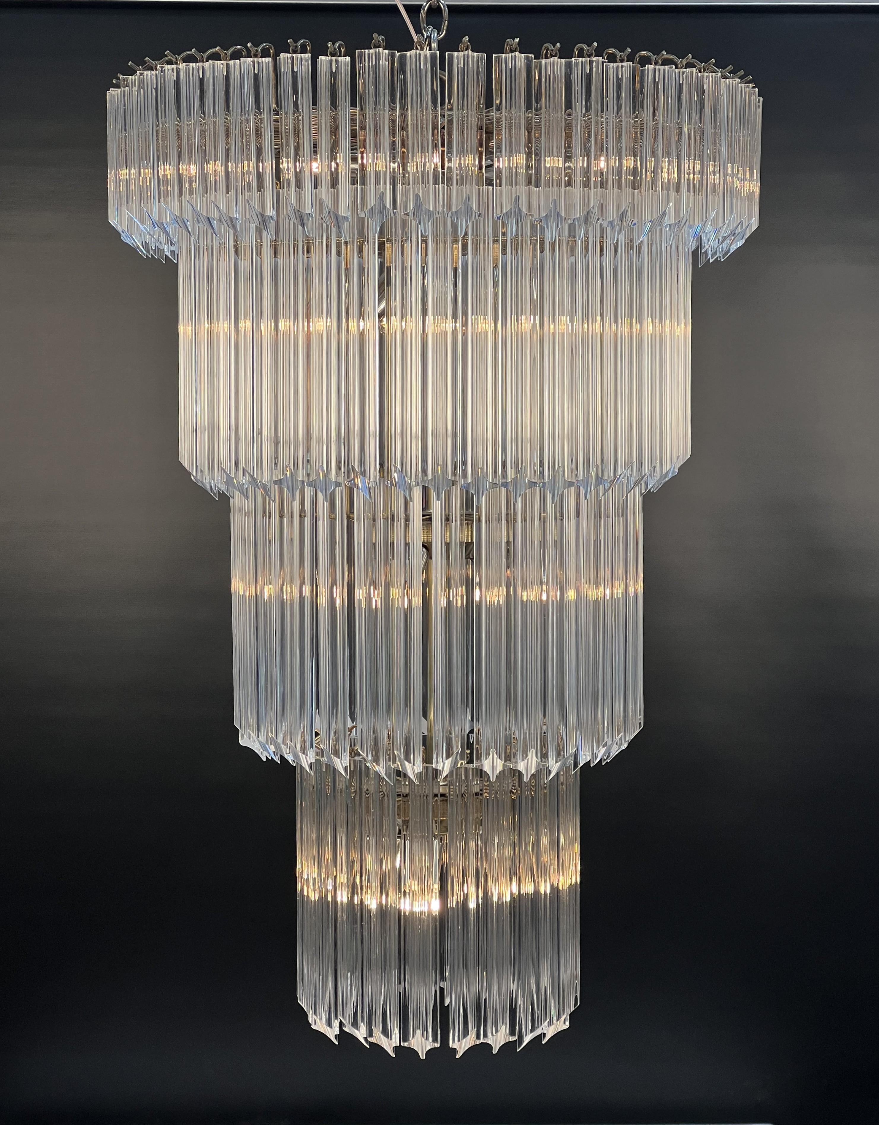 1960's American Lucite Cascading Chandelier from the University of North In Good Condition For Sale In Denver, CO