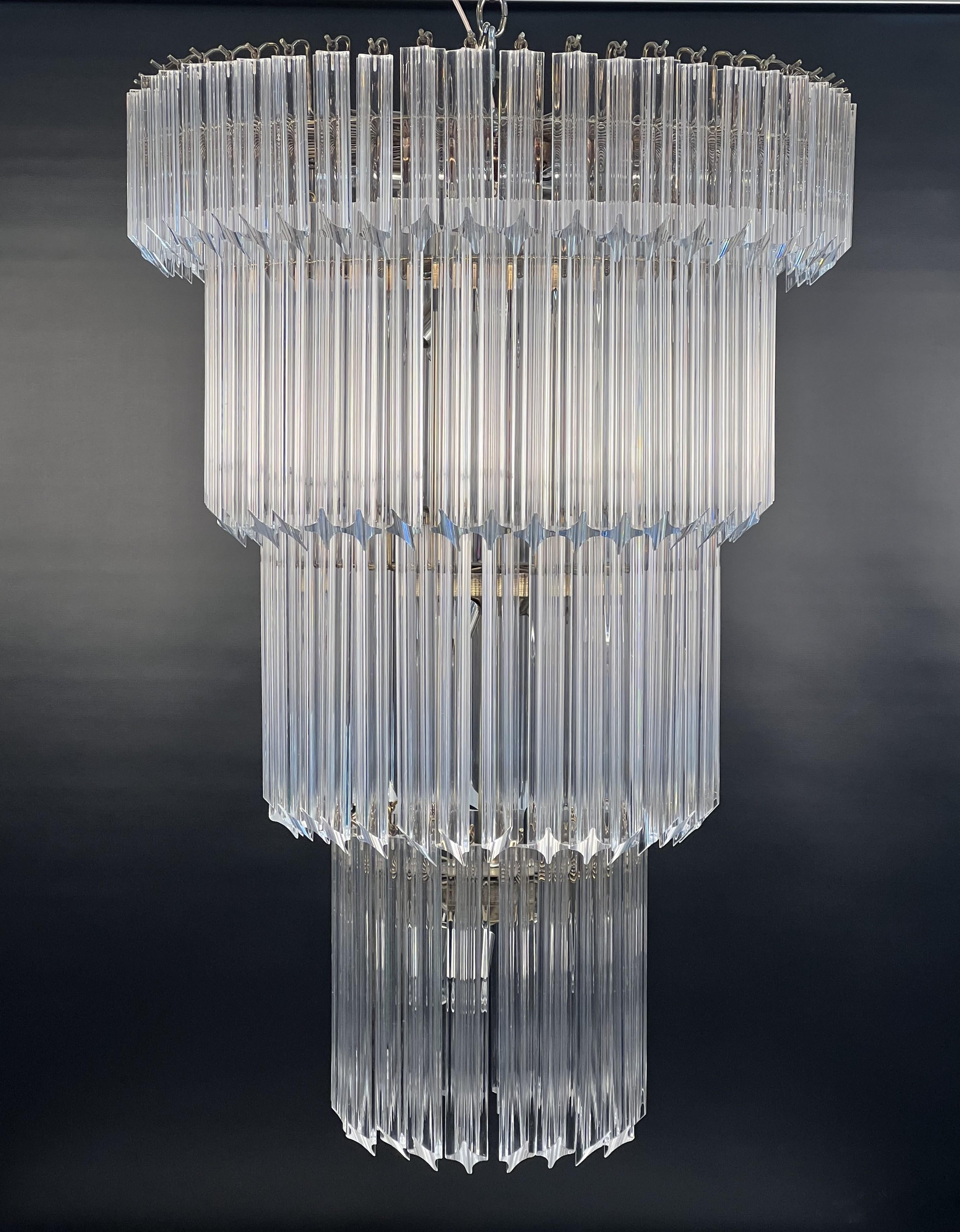 20th Century 1960's American Lucite Cascading Chandelier from the University of North For Sale