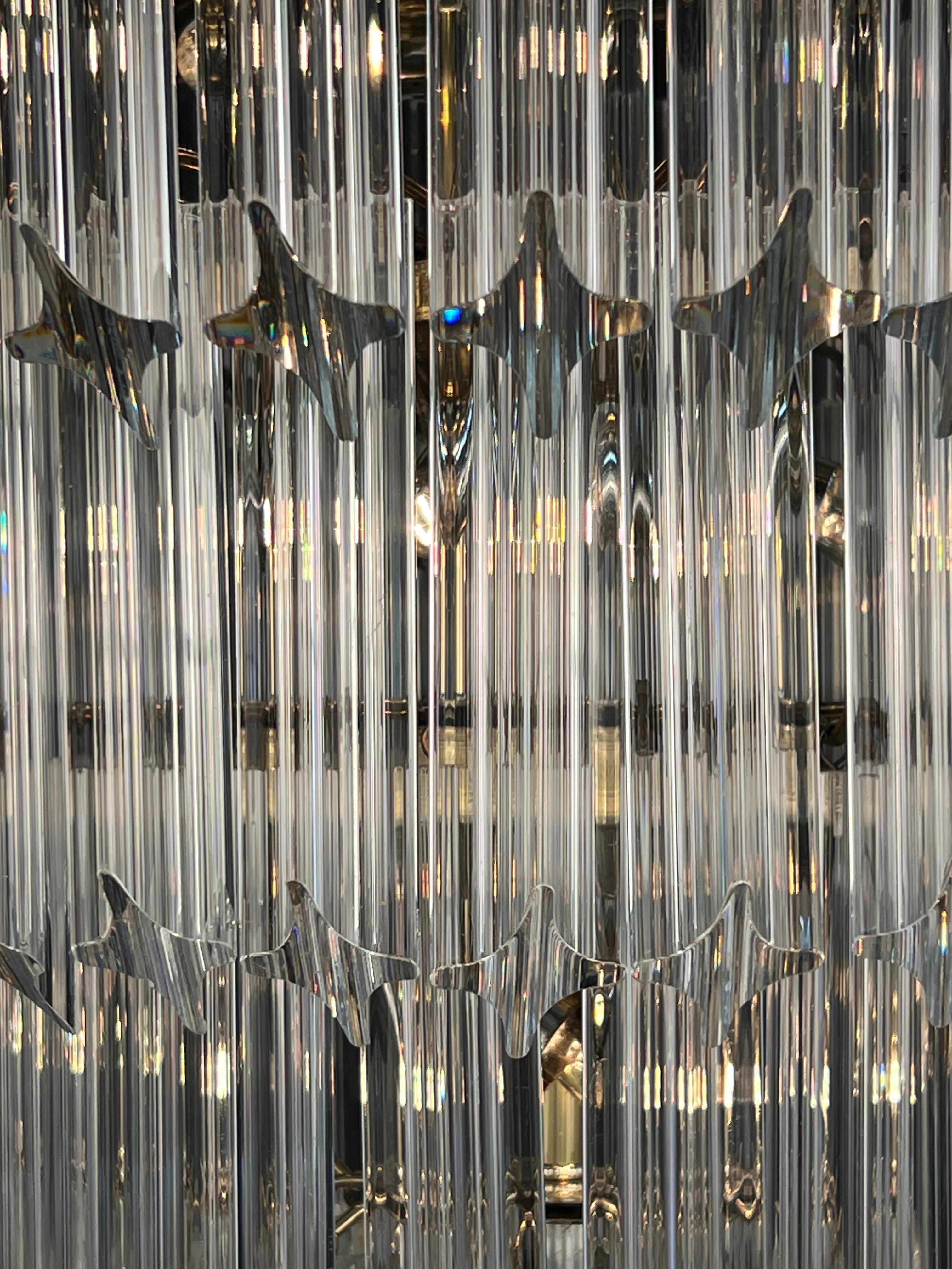 1960's American Lucite Cascading Chandelier from the University of North For Sale 1