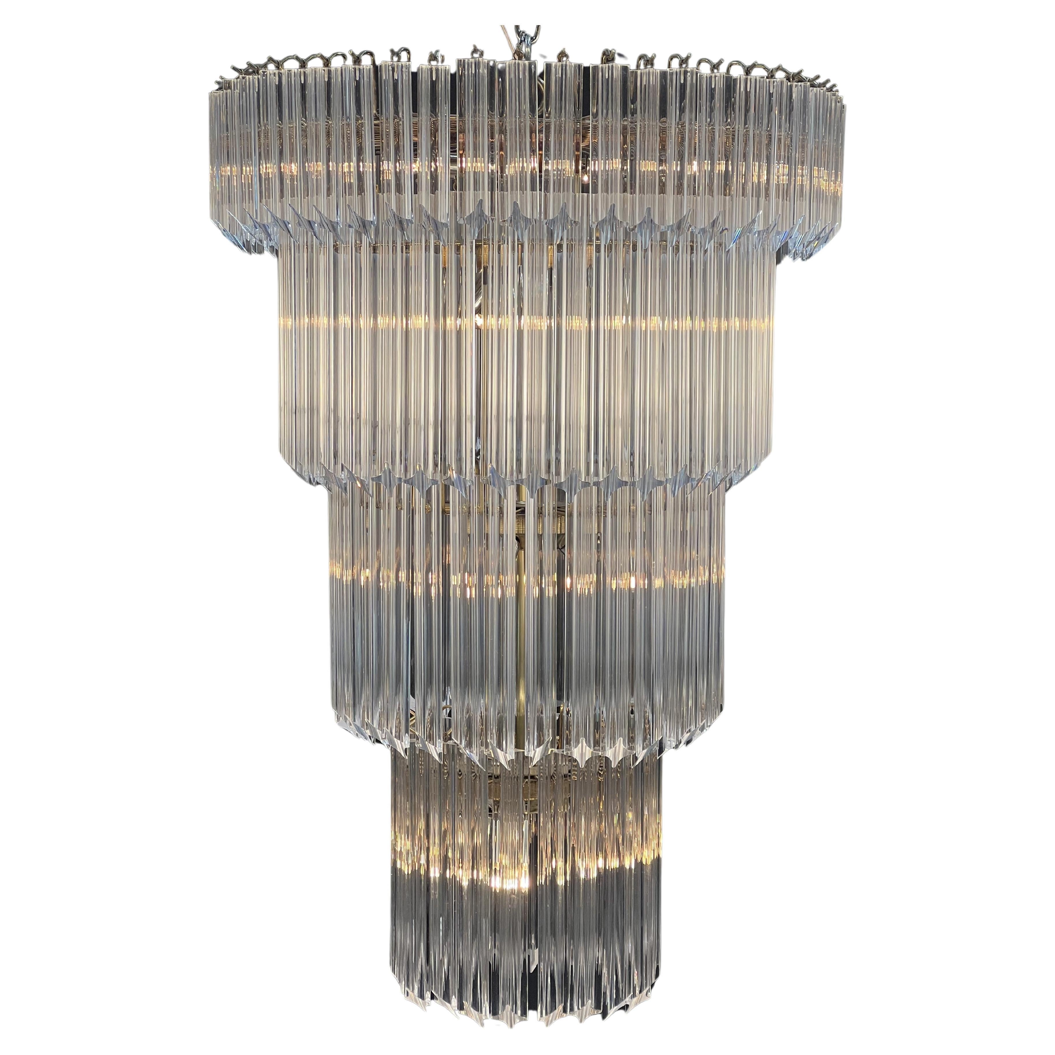 1960's American Lucite Cascading Chandelier from the University of North