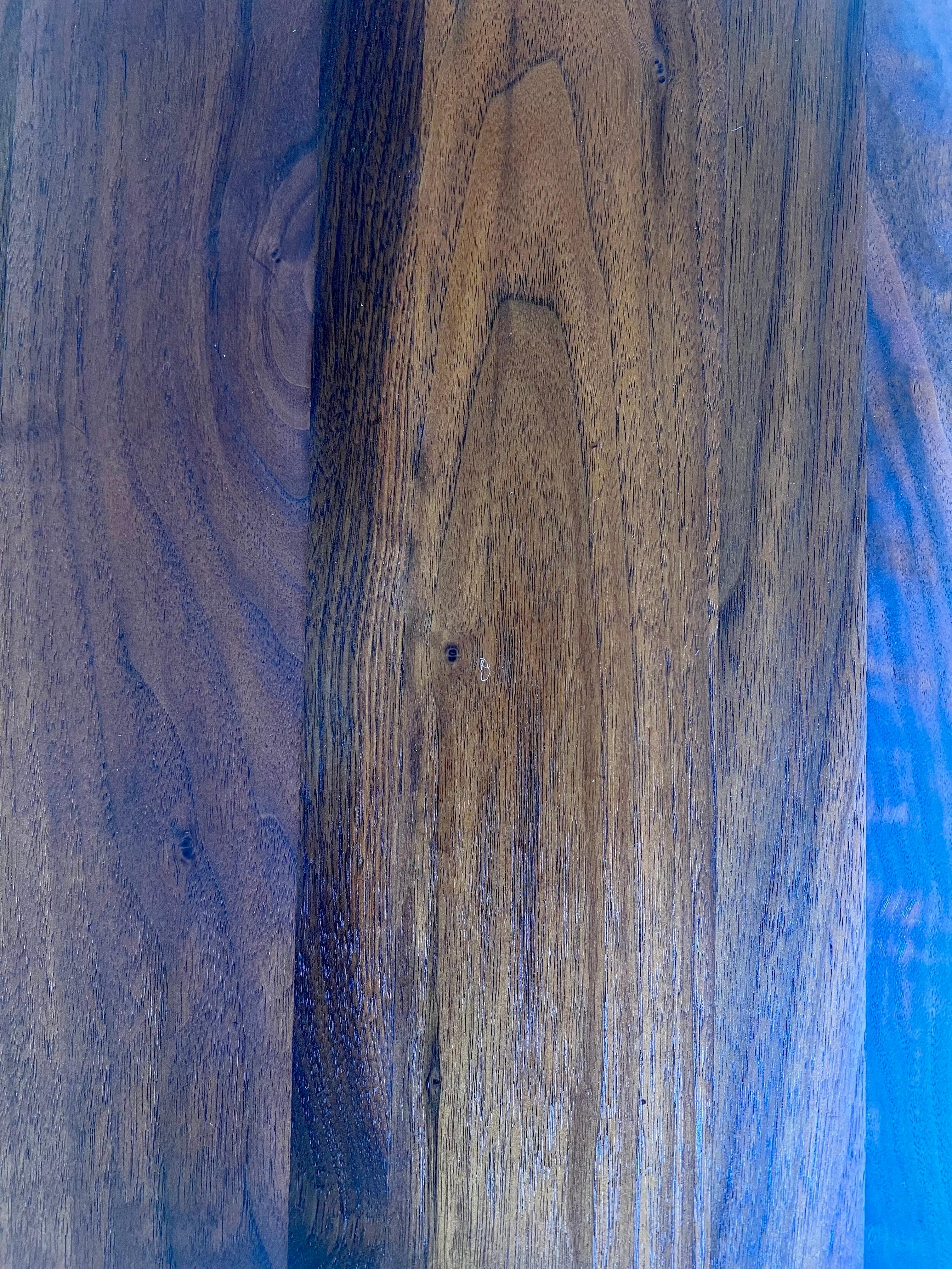 1960s American Modern California Design Solid Walnut Small Cocktail End Table In Good Condition For Sale In San Diego, CA