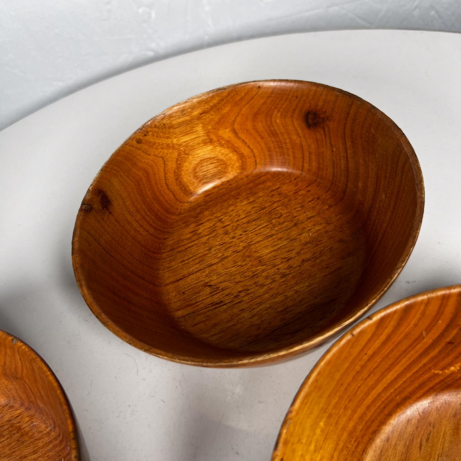 Mid-20th Century 1960s American Studio Craft Hand-Carved Wood Bowl Set by Harry Nohr For Sale