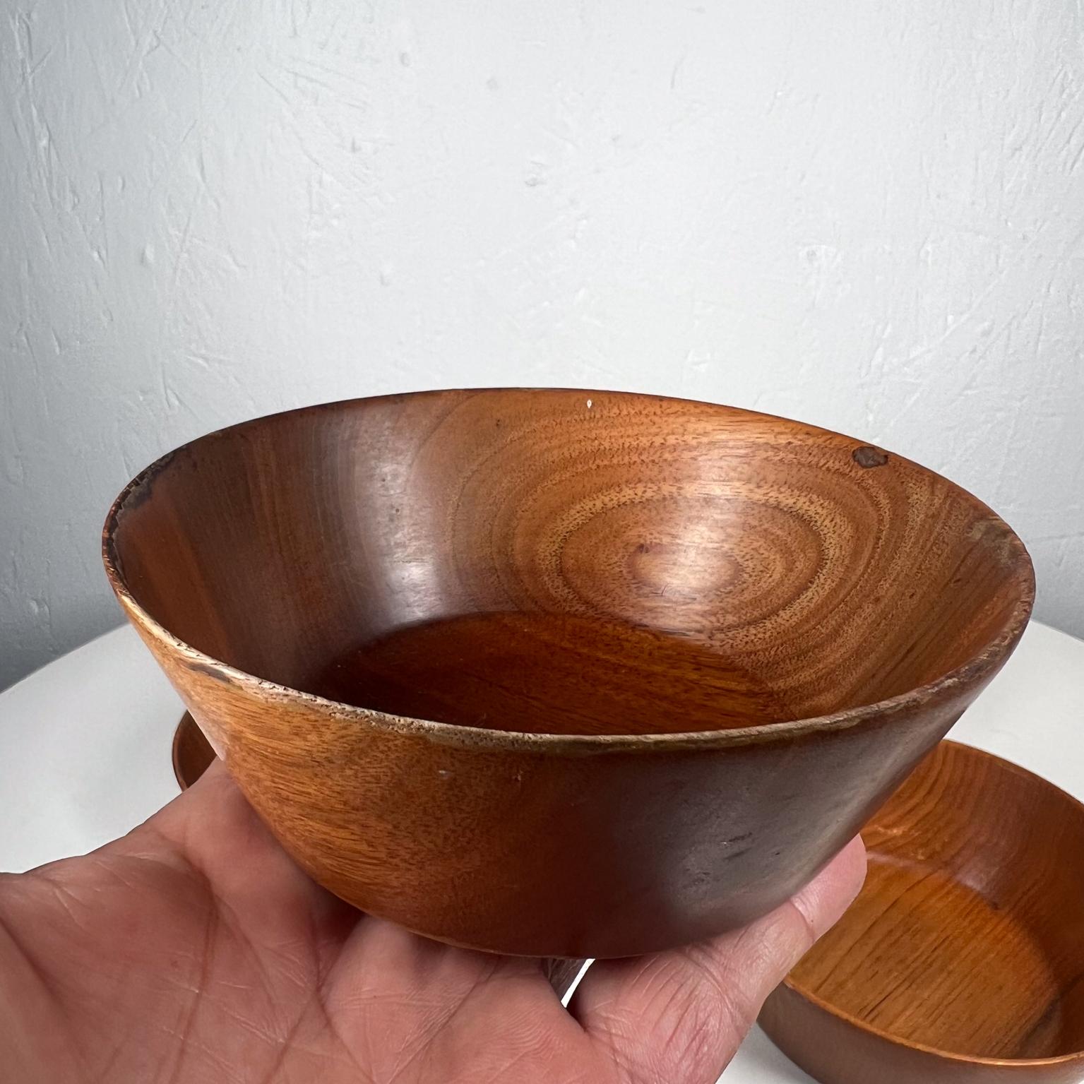 1960s American Studio Craft Hand-Carved Wood Bowl Set by Harry Nohr For Sale 1