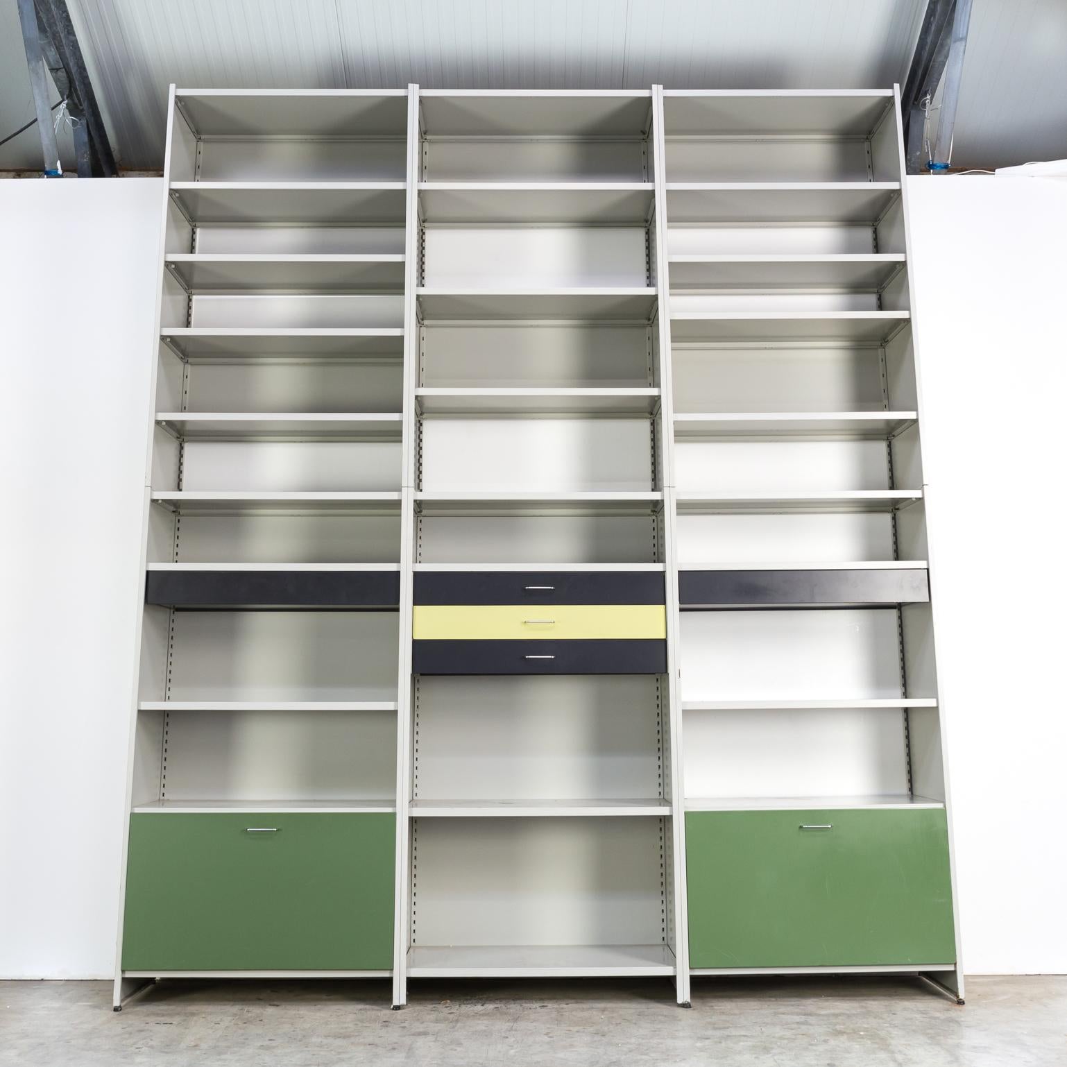 1960s André Cordemeyer Giant Model 5600 Metal Wall Unit for Gispen For Sale 7