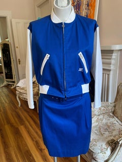 1960s Andre Courreges Skirt Suit (42 fr) 3-Piece Suit (Jacket, Skirt and Shorts)