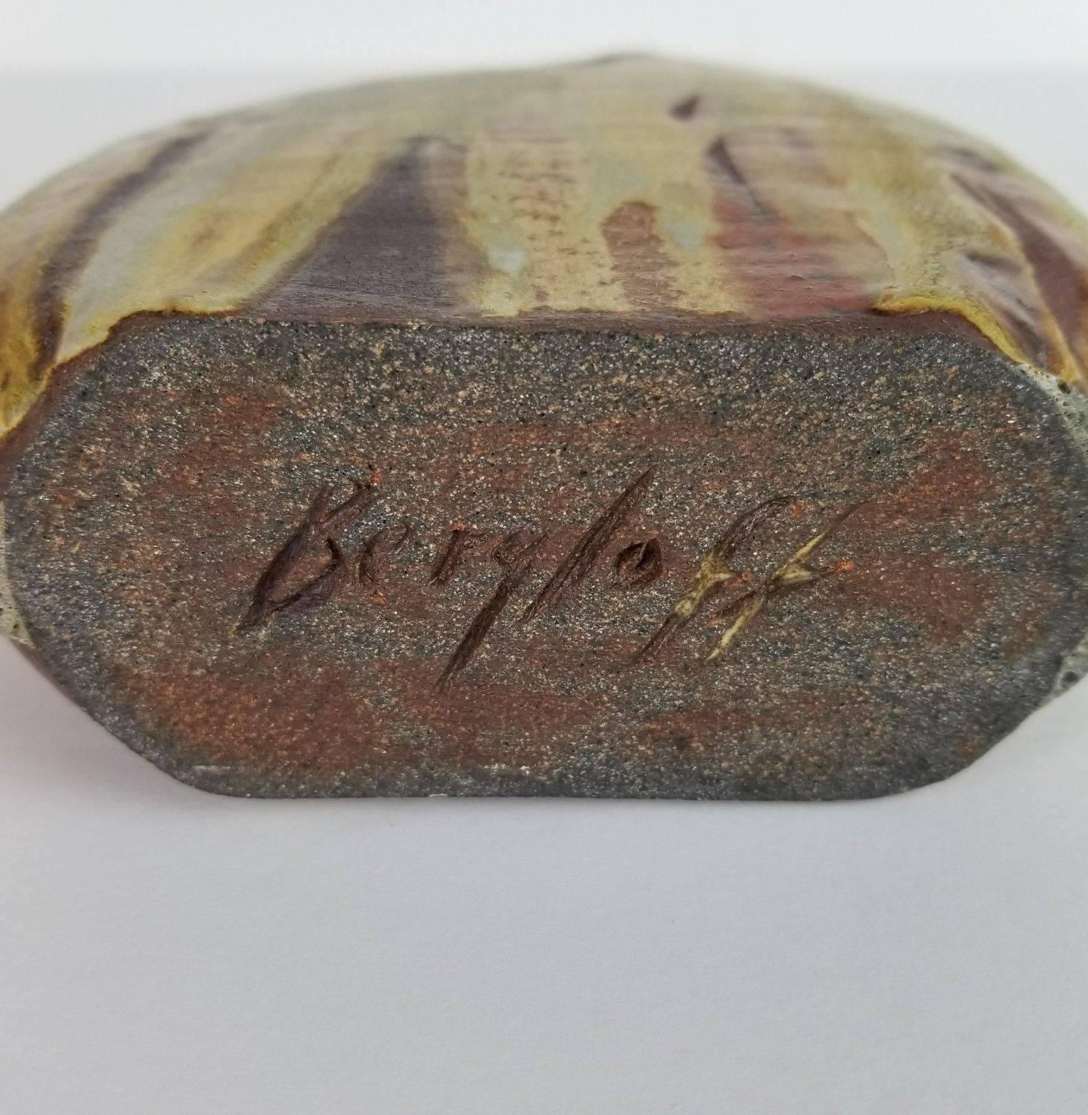 1960s Andrew Bergloff Abstract Expressionist Vase 1