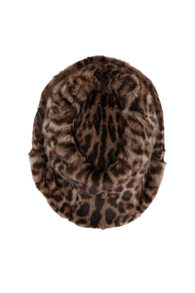 1960s Ocelot Animal Print Leather Bow Embellished Brown  display picture 1