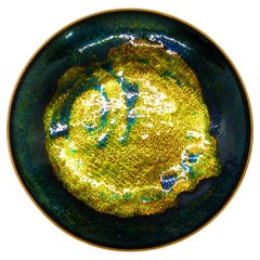 Vintage 1960's Anne-Grete Ploen Norway Abstract Enamel on Copper Dish Plate Signed!