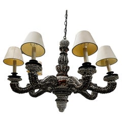 1960s Anthony Redmile Style Seven-Arm Shell-Encrusted Chandelier