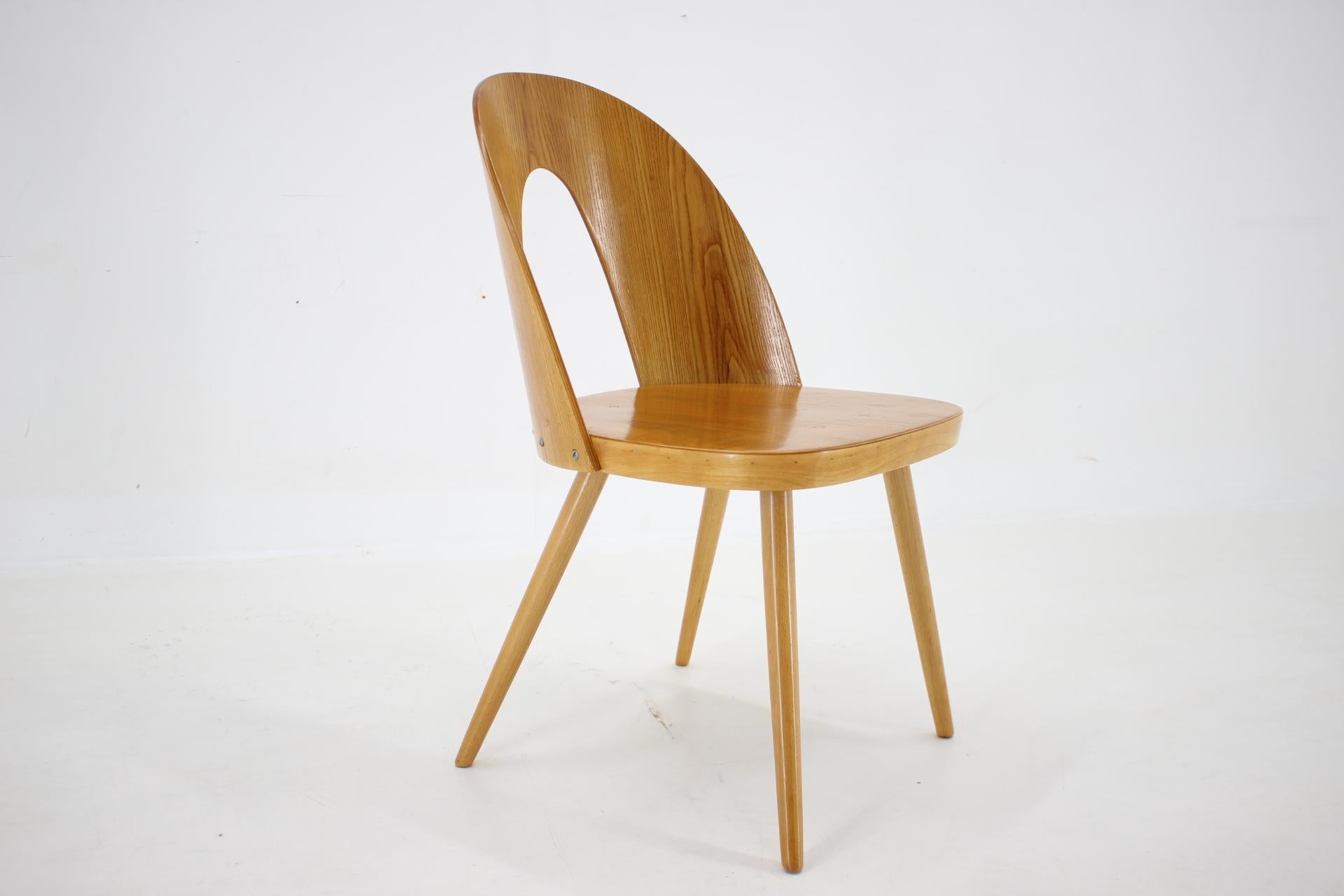 Mid-Century Modern 1960s Antoni Suman Chair in Walnut, Czechoslovakia For Sale