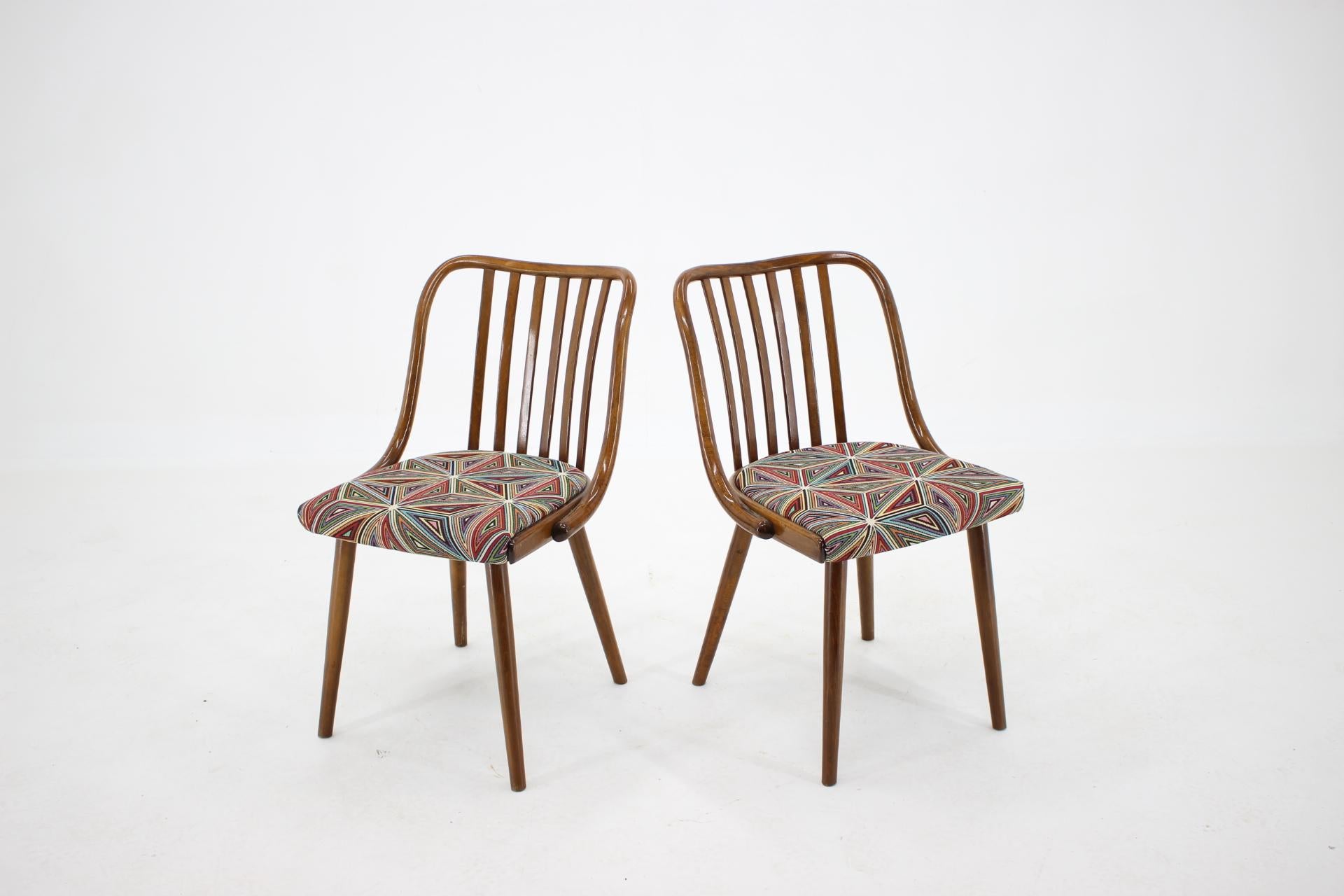 Mid-20th Century 1960s Antonin Suman Beech Dining Chairs, Set of 4