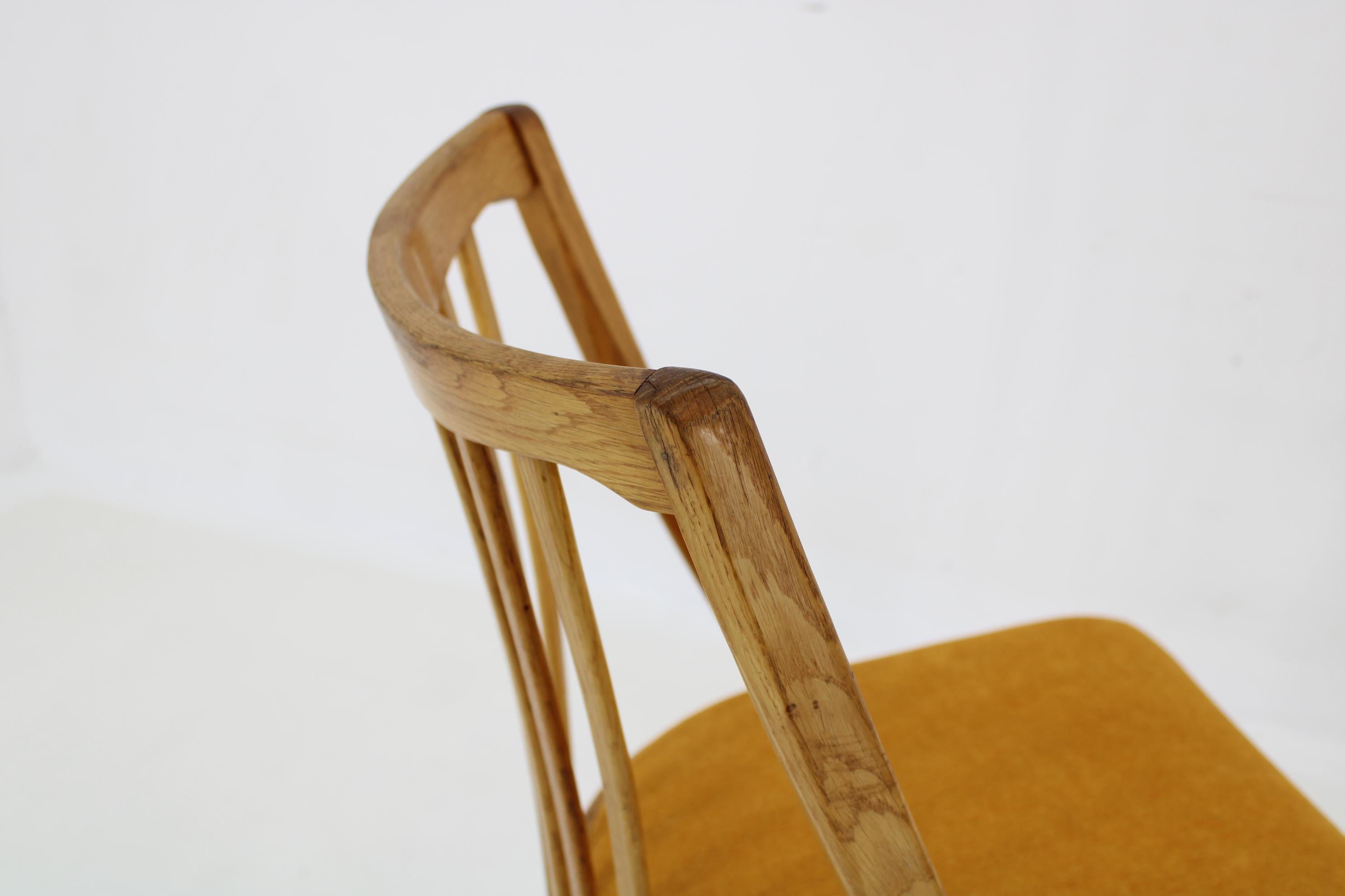 1960s Antonin Suman Oak Chair, Set of Three  For Sale 1