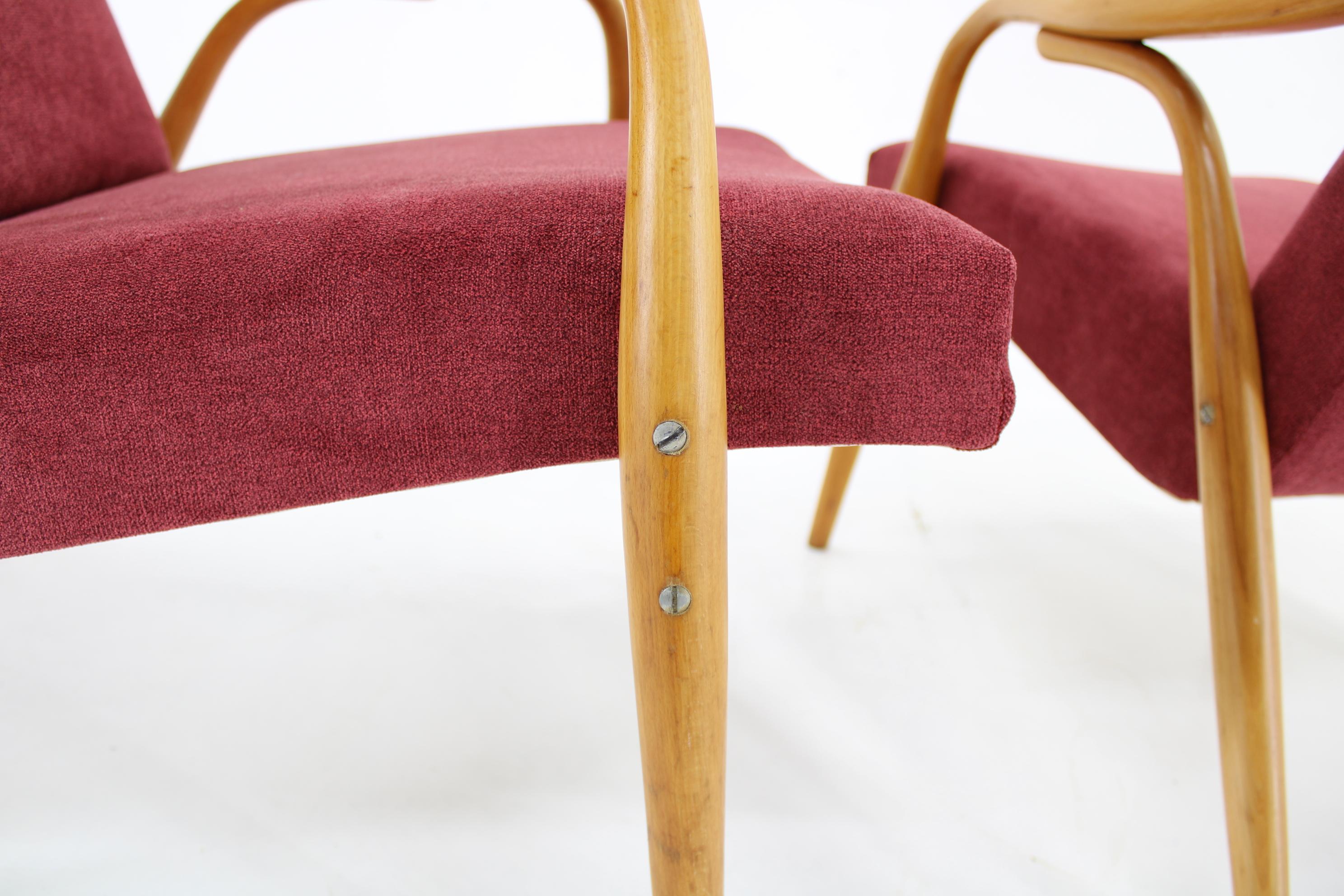 1960s Antonin Suman Pair of Restored Armchairs For Sale 1