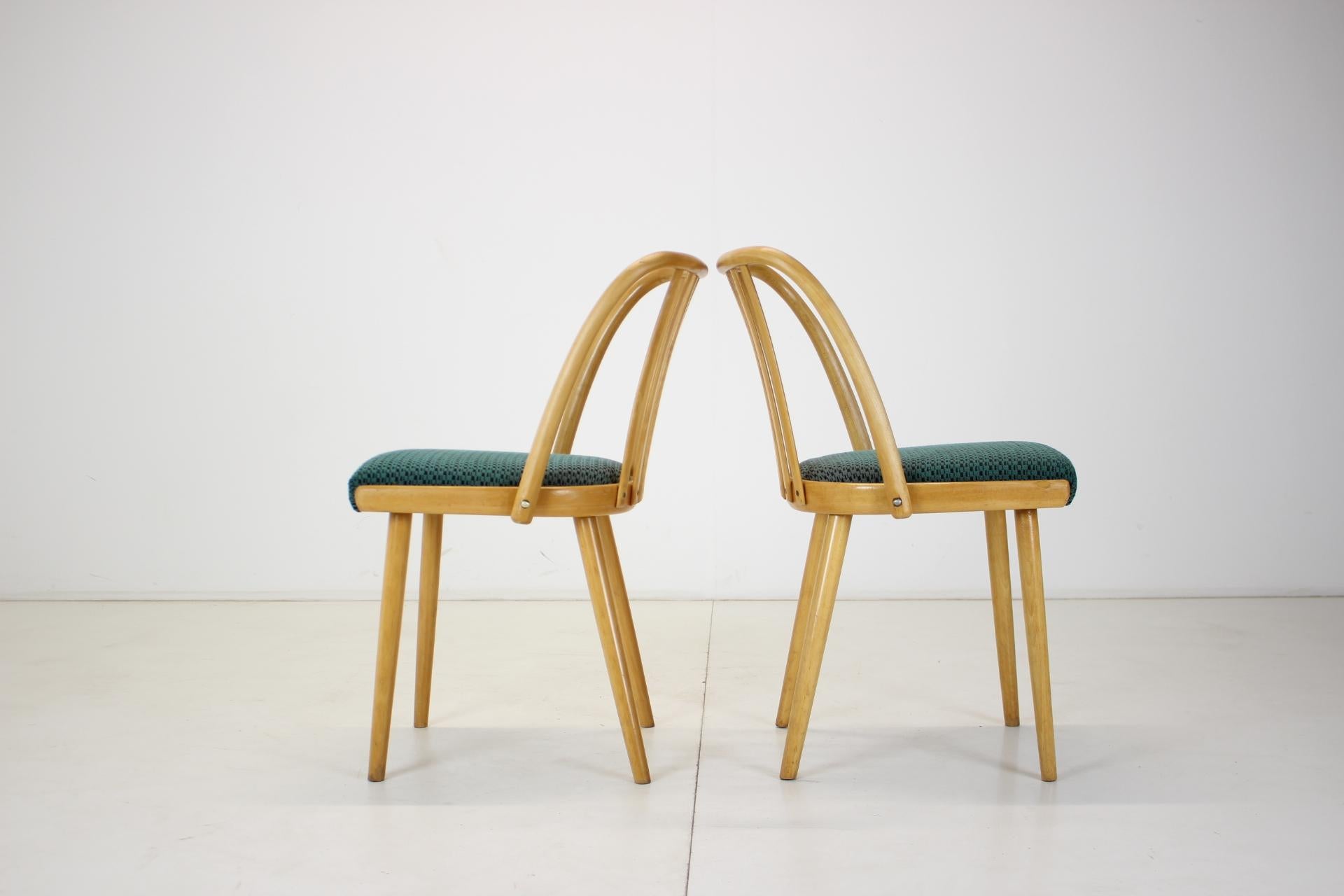 Mid-20th Century 1960s Antonin Suman Set of Four Dining Chairs, Czechoslovakia For Sale