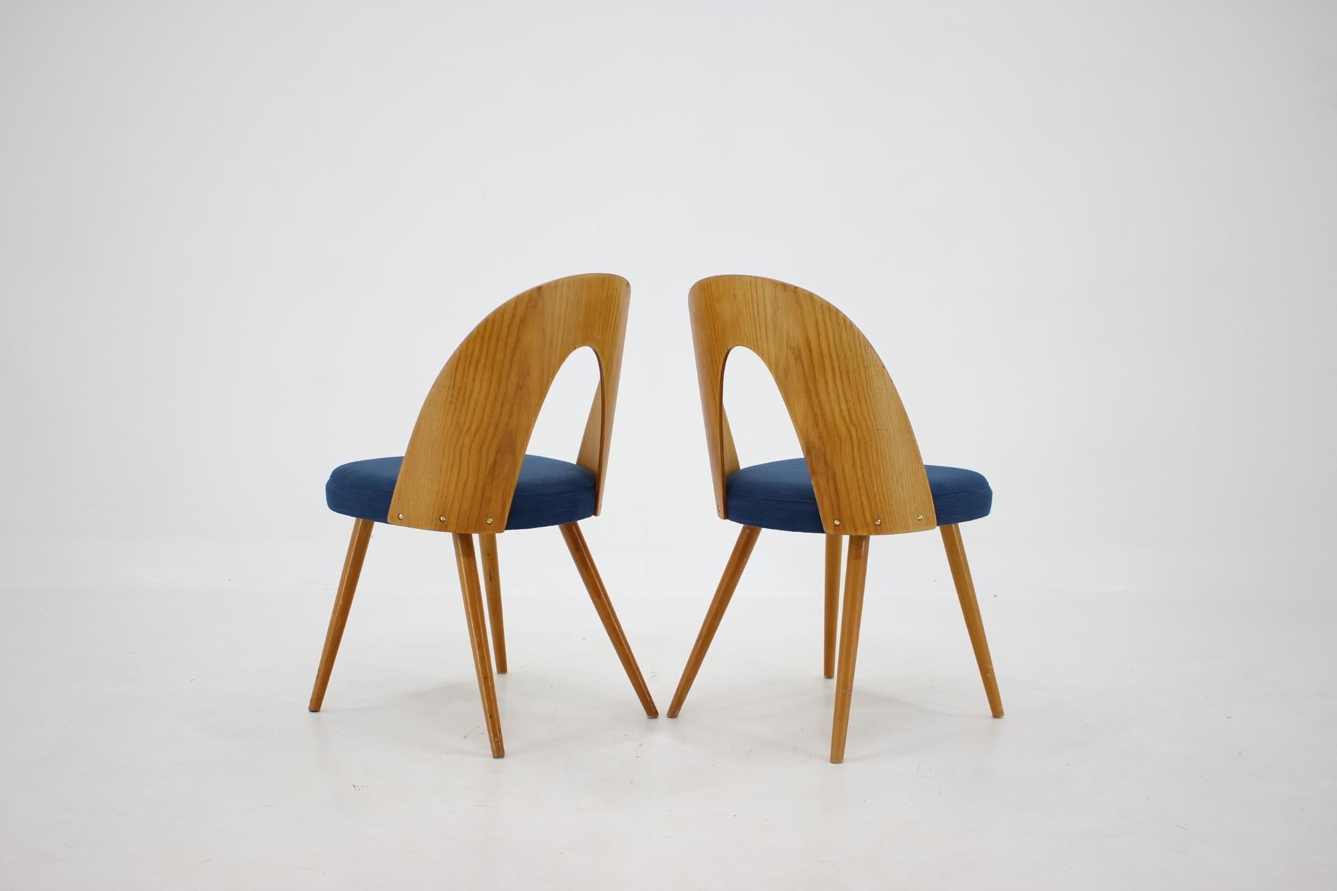 1960s Antonin Suman Set of Four Dining Chairs, Czechoslovakia 1